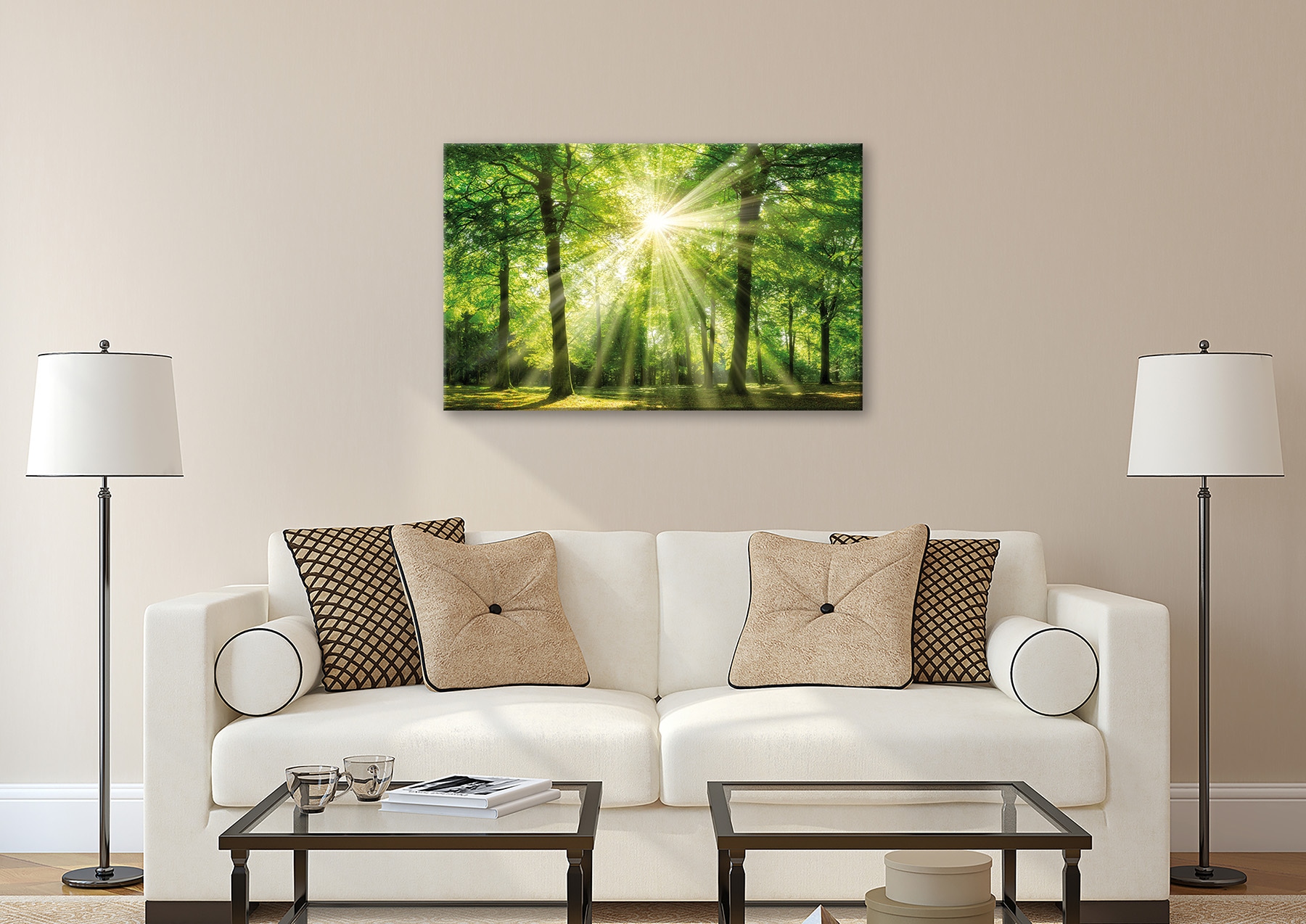 Bönninghoff Leinwandbild »Wandbild WALD  – Leinwandbild Keilrahmen« Natur | Wald | Wiesen & Bäume 1 Stk. tlg. auf Keilrahmen gespannt