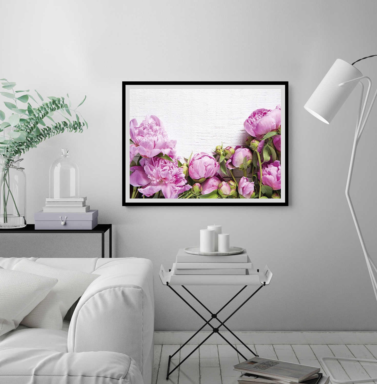 Image of queence Bild "Karen" Blumen Blätter Kunst Modern Pflanzen Pflanzenbilder Rosen, gerahmt