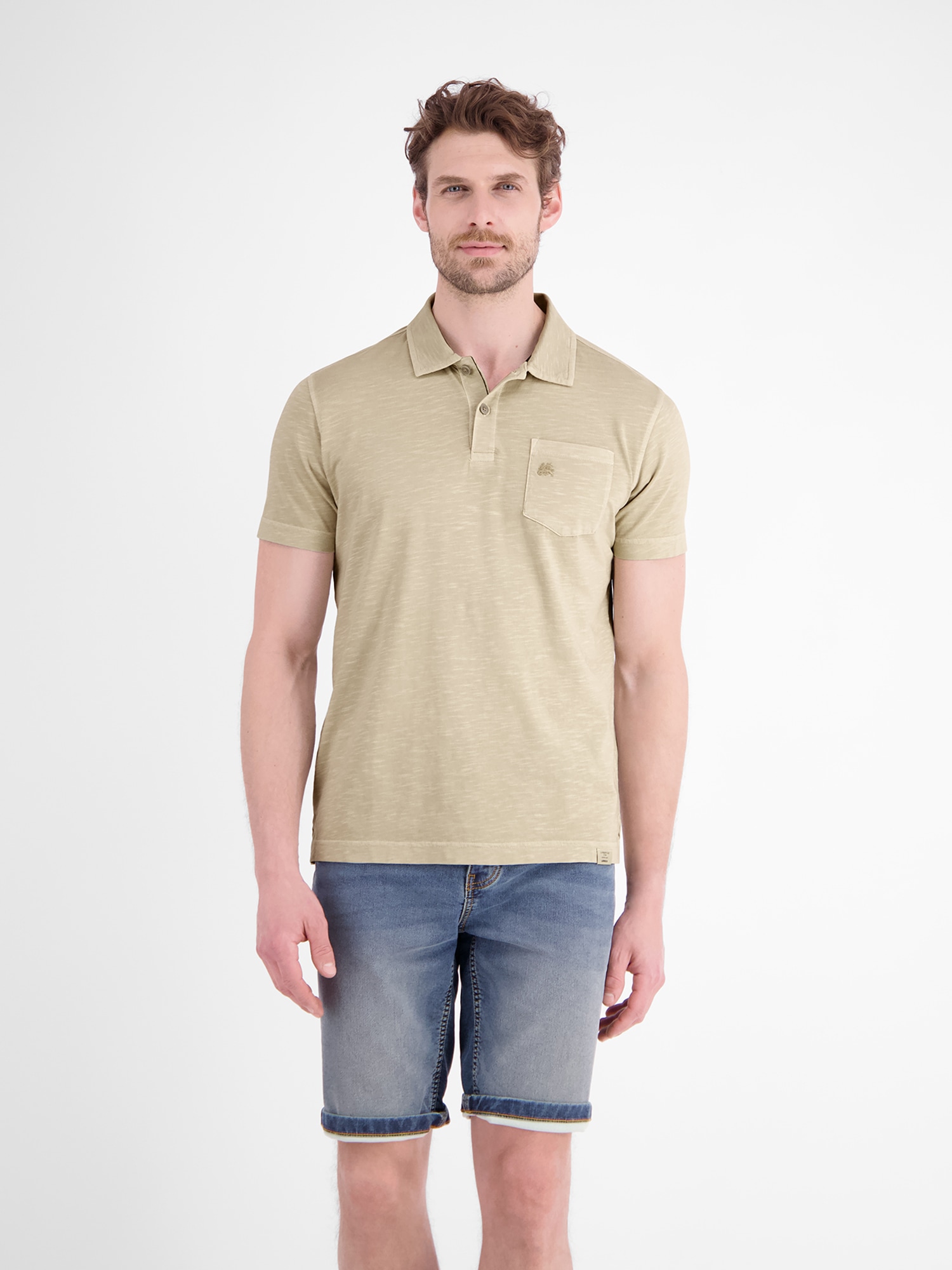 Image of LERROS Poloshirt "Polo in Jersey-Qualität mit Brusttasche aus reiner Baumwolle"