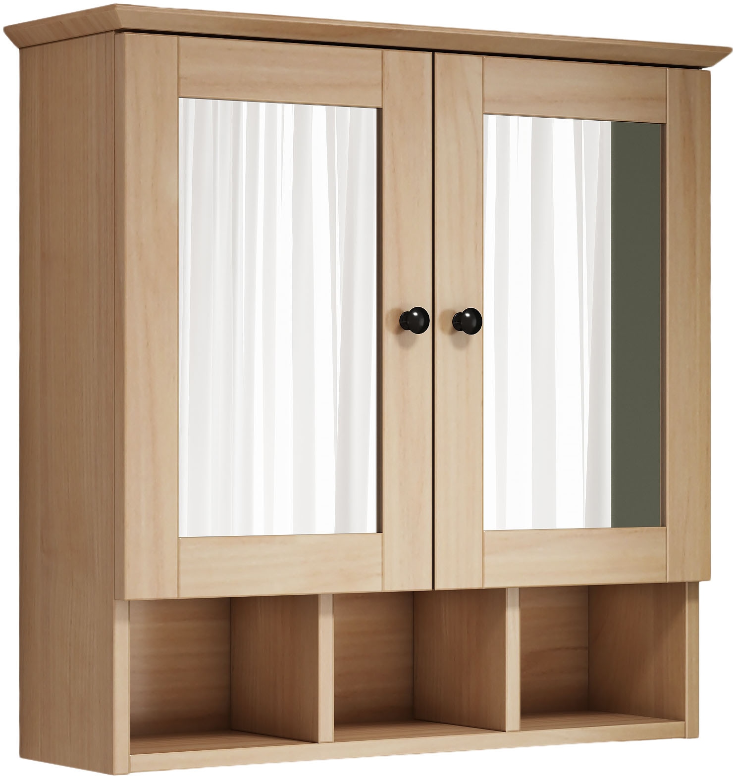 welltime Spiegelschrank »STOCKHOLM« mit 2 Spiegeltüren, offenen Fächern und verstellbaren Einlegeböden