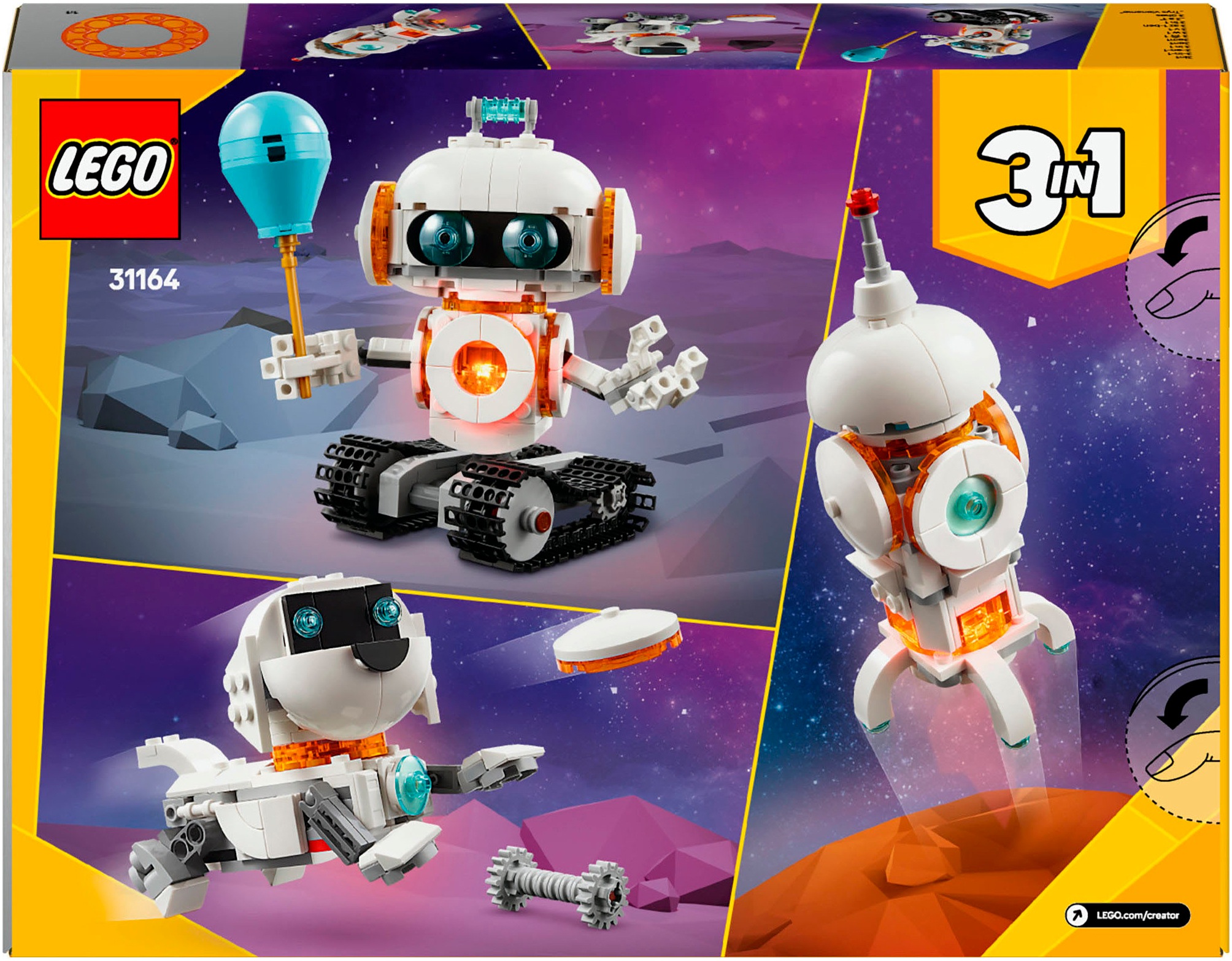 LEGO® Konstruktionsspielsteine »Weltraum-Roboter (31164), LEGO Creator« Made in Europe