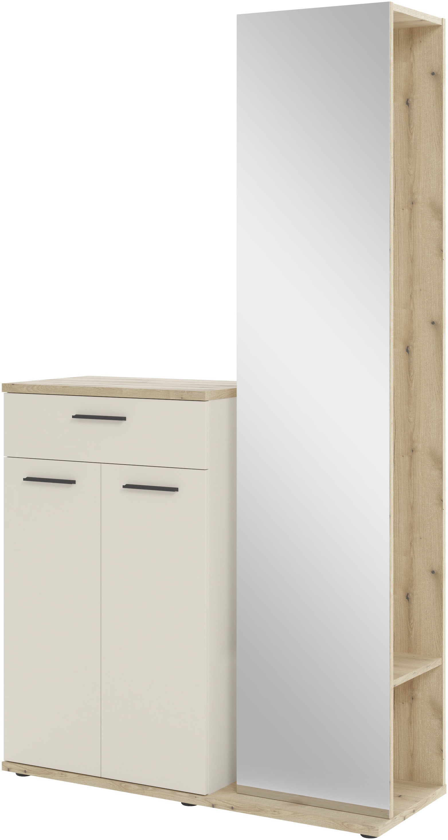 Image of HBZ Garderoben-Set "Kompaktgarderobe, BxHxT 105x188x38 cm mit Spiegel" 2 Stk. tlg.
