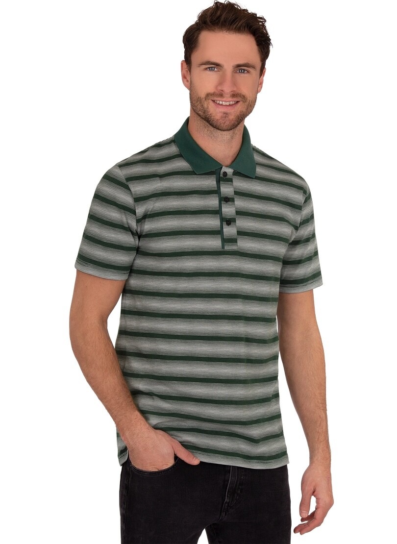 Trigema Poloshirt »TRIGEMA Gestreiftes Poloshirt aus Bio-Baumwolle (kbA)«