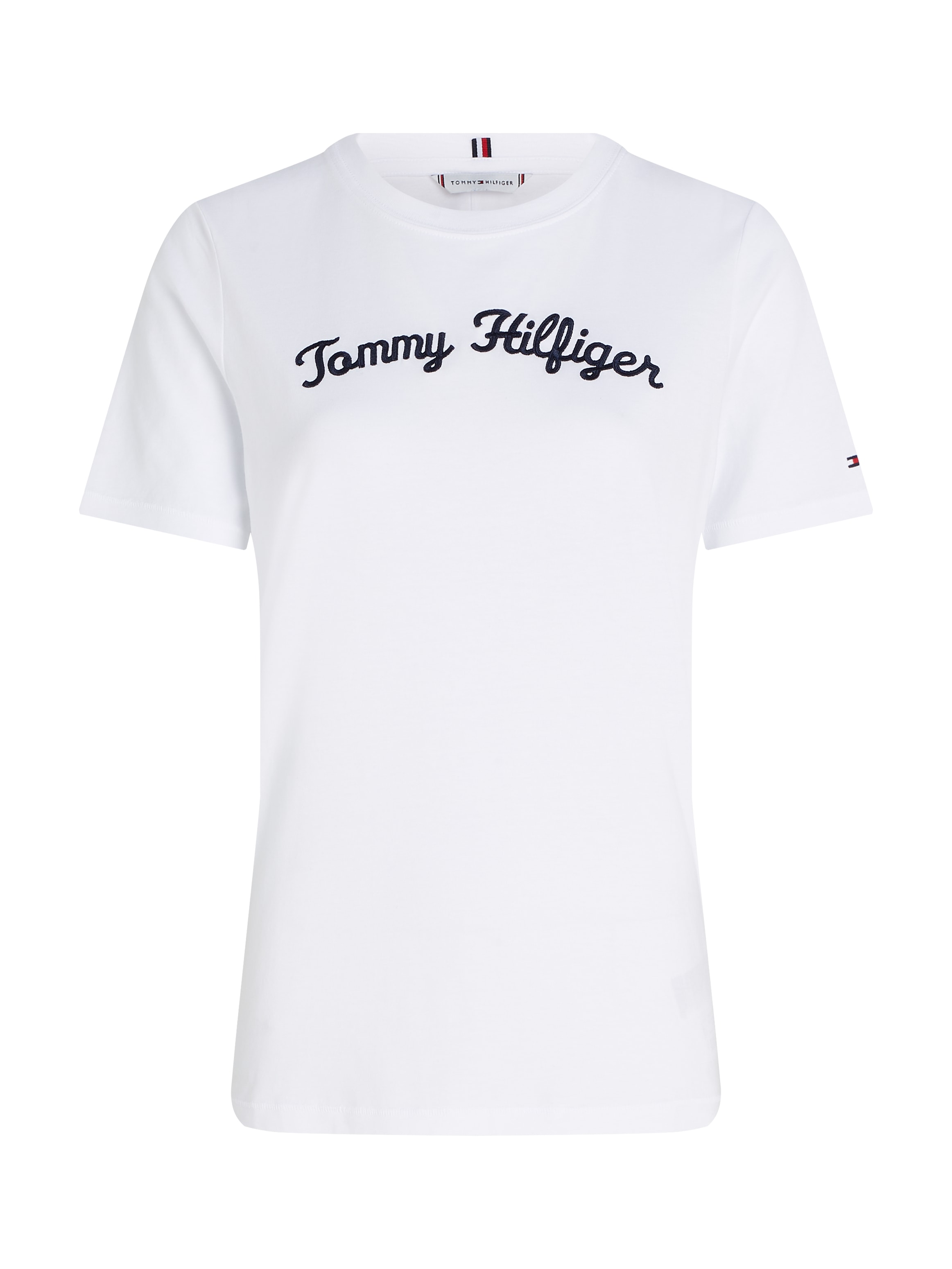 Tommy Hilfiger Kurzarmshirt »REG SCRIPT C-NK SS«, mit Tommy Hilfiger Script Logo-Schriftzug