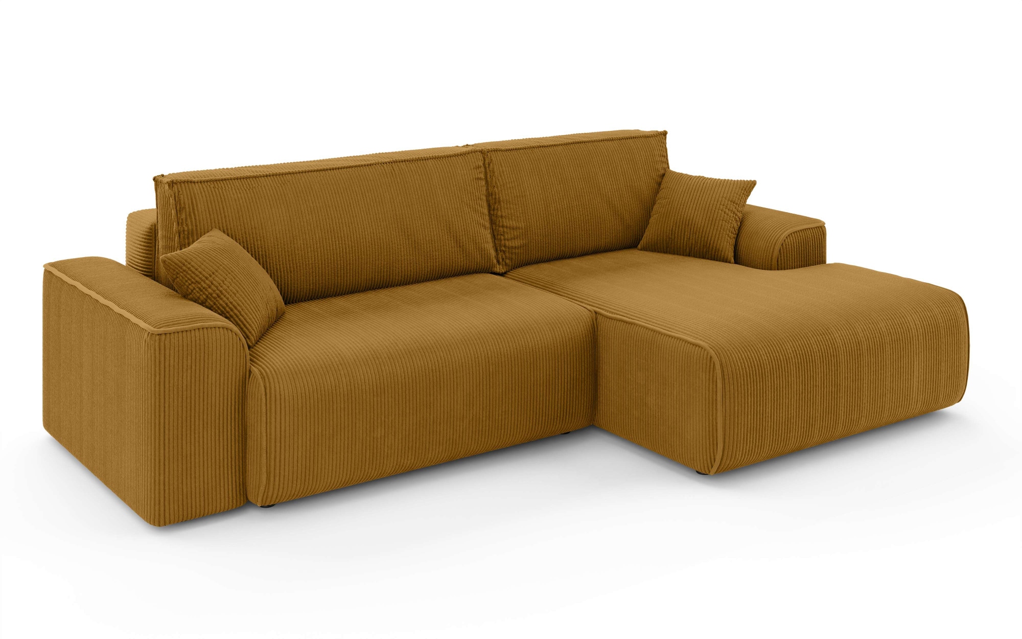 Home affaire Ecksofa »Santenay mit Bettfunktion und Bettkasten, Masse: B/T/H 266/164/90 cm«, L-Form mit Wellenfederung, Schlaffläche: 140x213 cm, auch in Cord