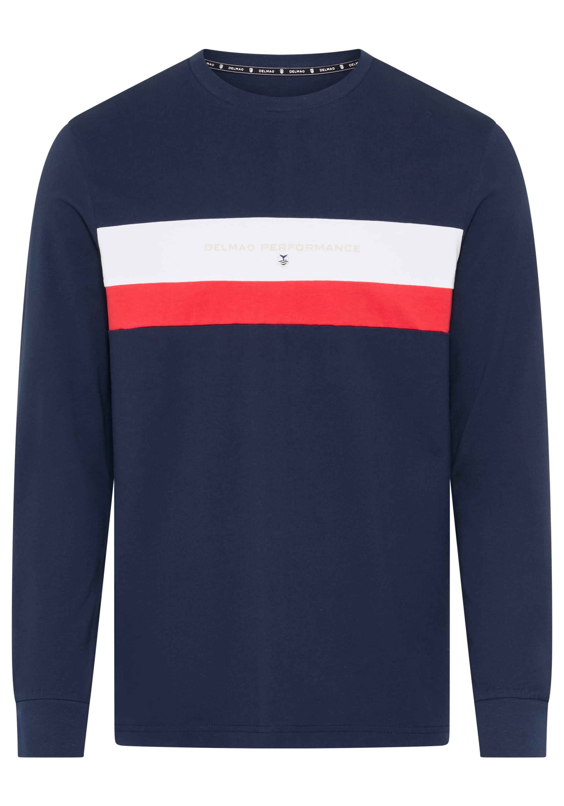 DELMAO Langarmshirt »Neue Kollektion« schmale Passform, Langarm, mit Rundhalsausschnitt