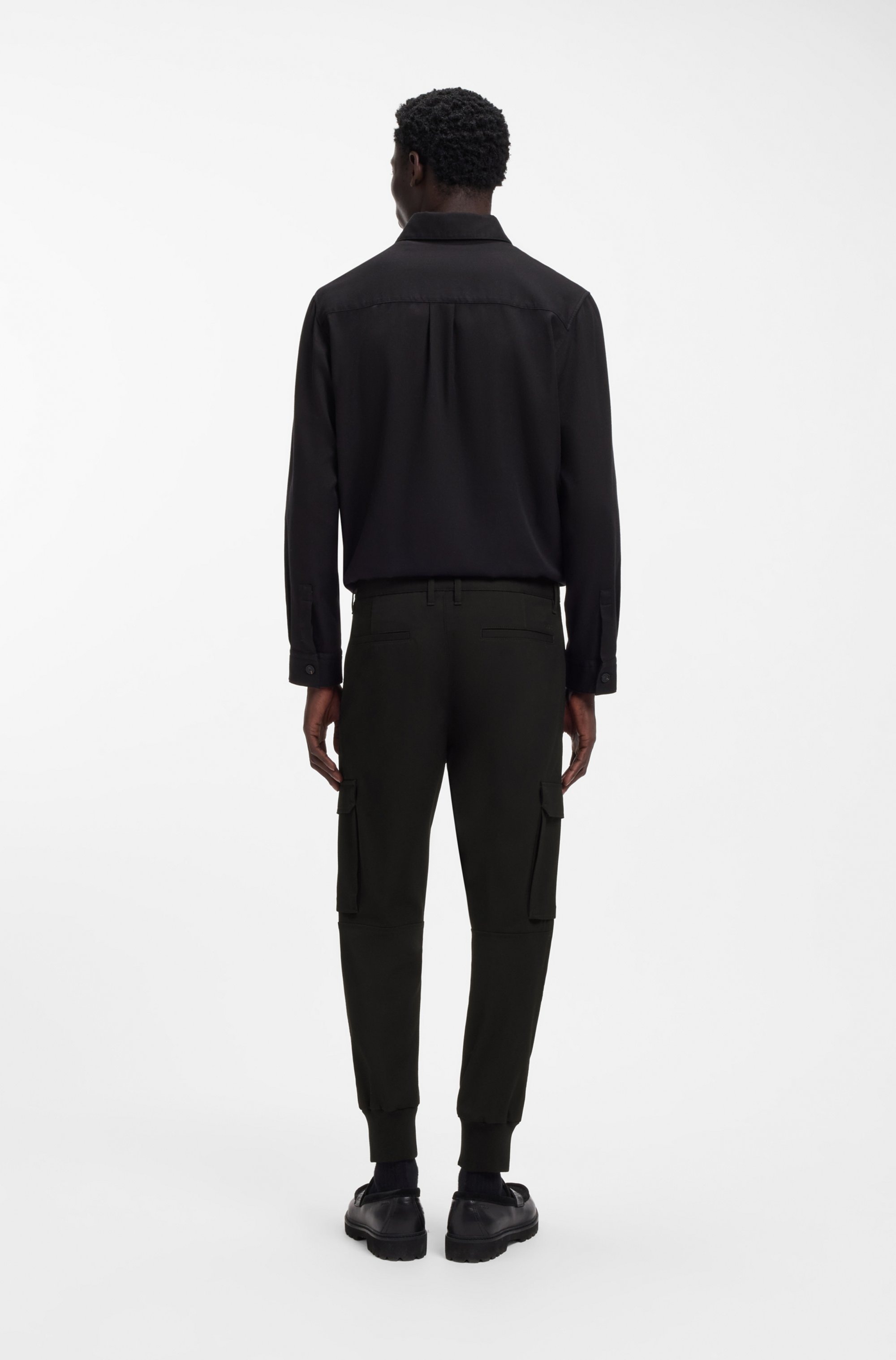 HUGO Pantalon cargo »Glavin«  Slim Fit, tapered leg, Bundfalten vorne