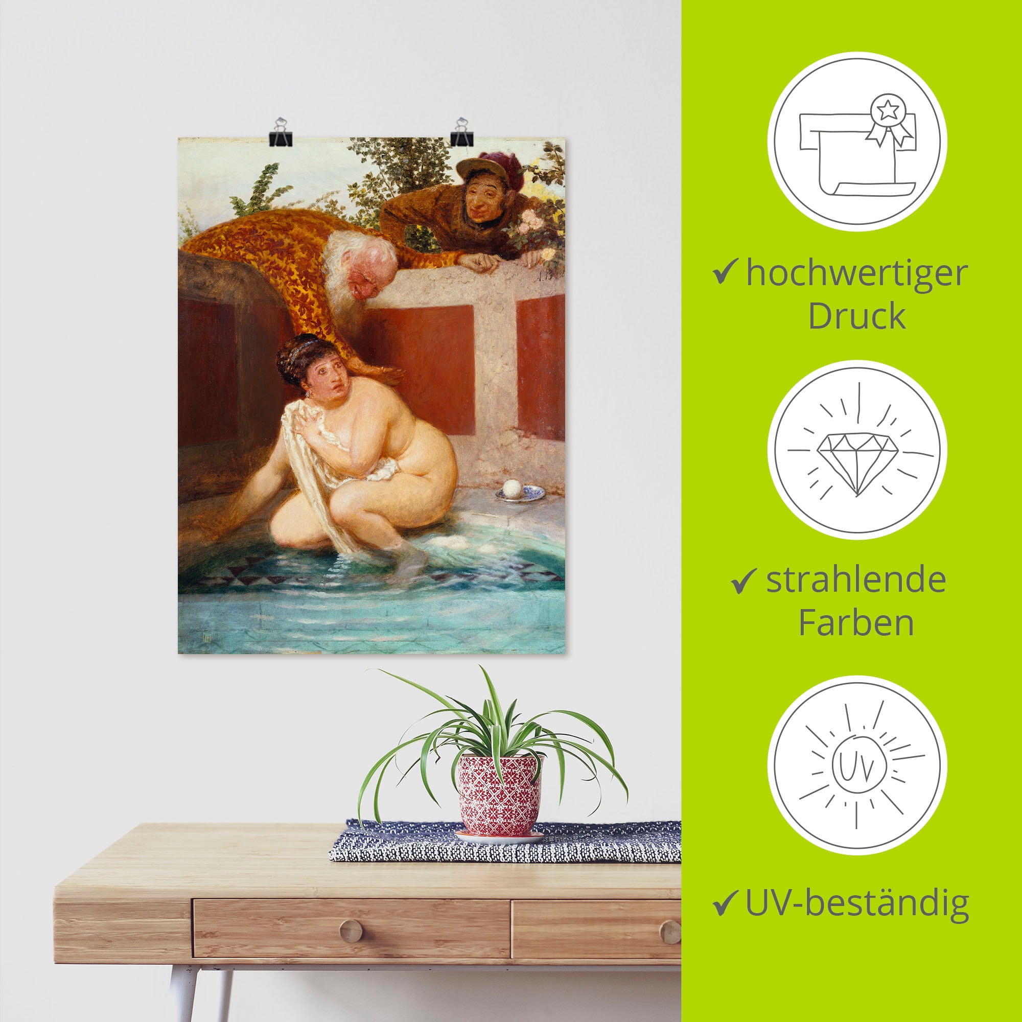 Artland Wandbild »Susanna im Bade. 1888« Frau 1 Stk. tlg. als Leinwandbild, Poster in verschied. Grössen