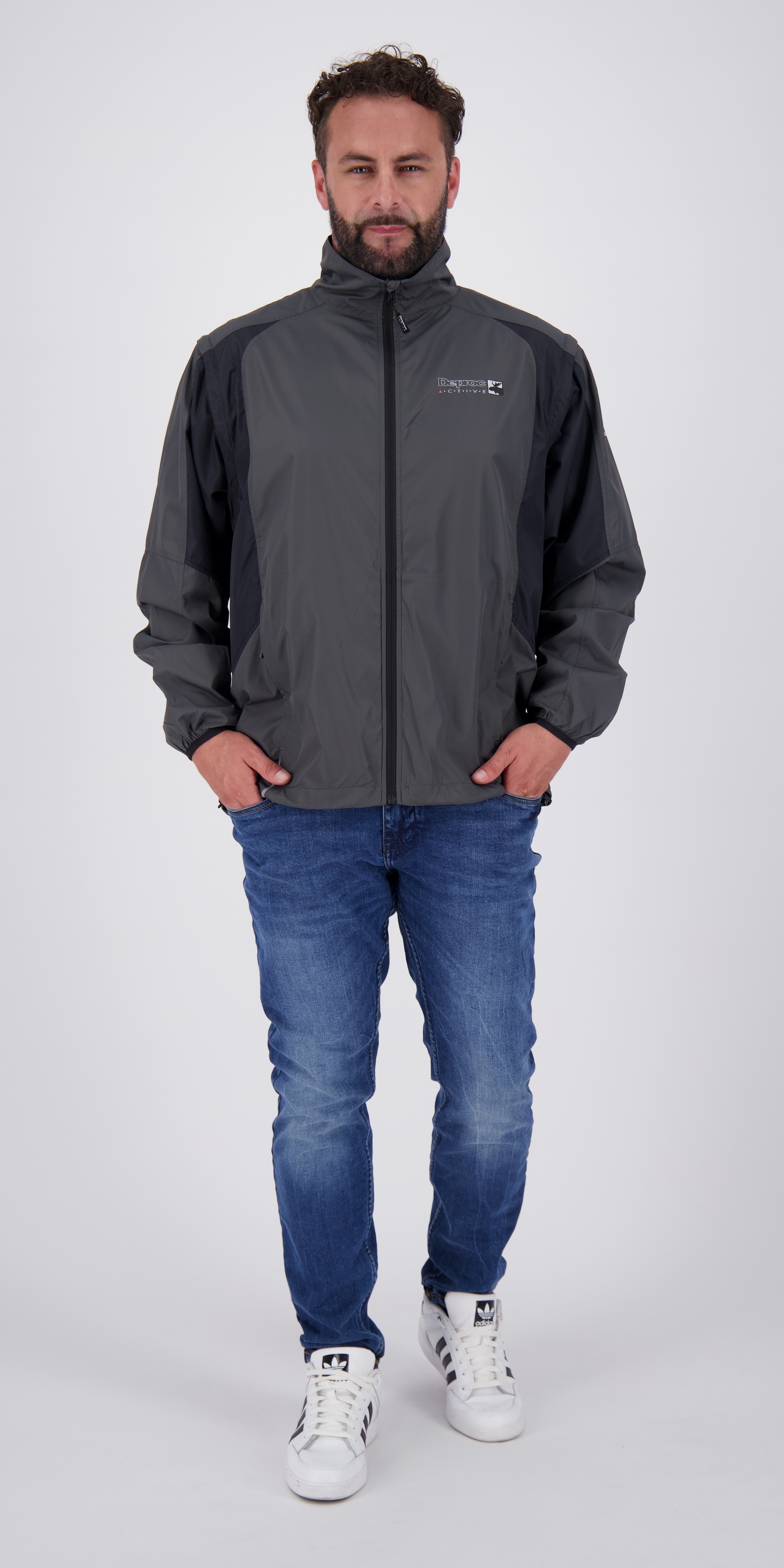 DEPROC Active Outdoorjacke »HAMTON MEN«, abtrennbare Ärmel,auch in Grossen Grössen erhältlich