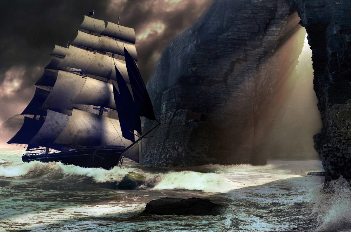 Image of Papermoon Fototapete »Grosses Schiff«, Vliestapete, hochwertiger Digitaldruck, inklusive Kleister bei Ackermann Versand Schweiz