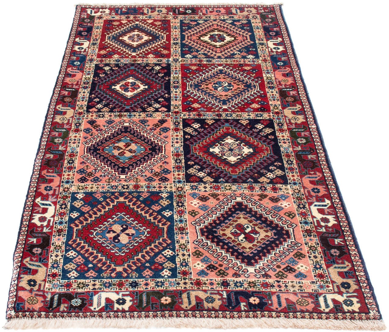 Image of morgenland Hochflor-Läufer »Yalameh Felder Beige 190 x 78 cm«, rechteckig, 1 mm Höhe, Handgeknüpft bei Ackermann Versand Schweiz