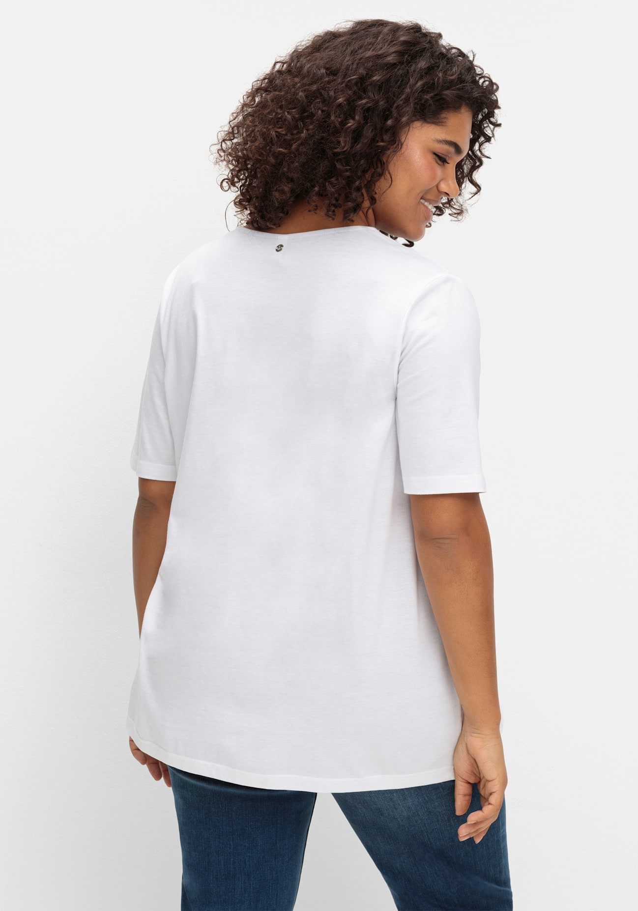 Sheego Kurzarmshirt »T-Shirt«, (1 tlg.)