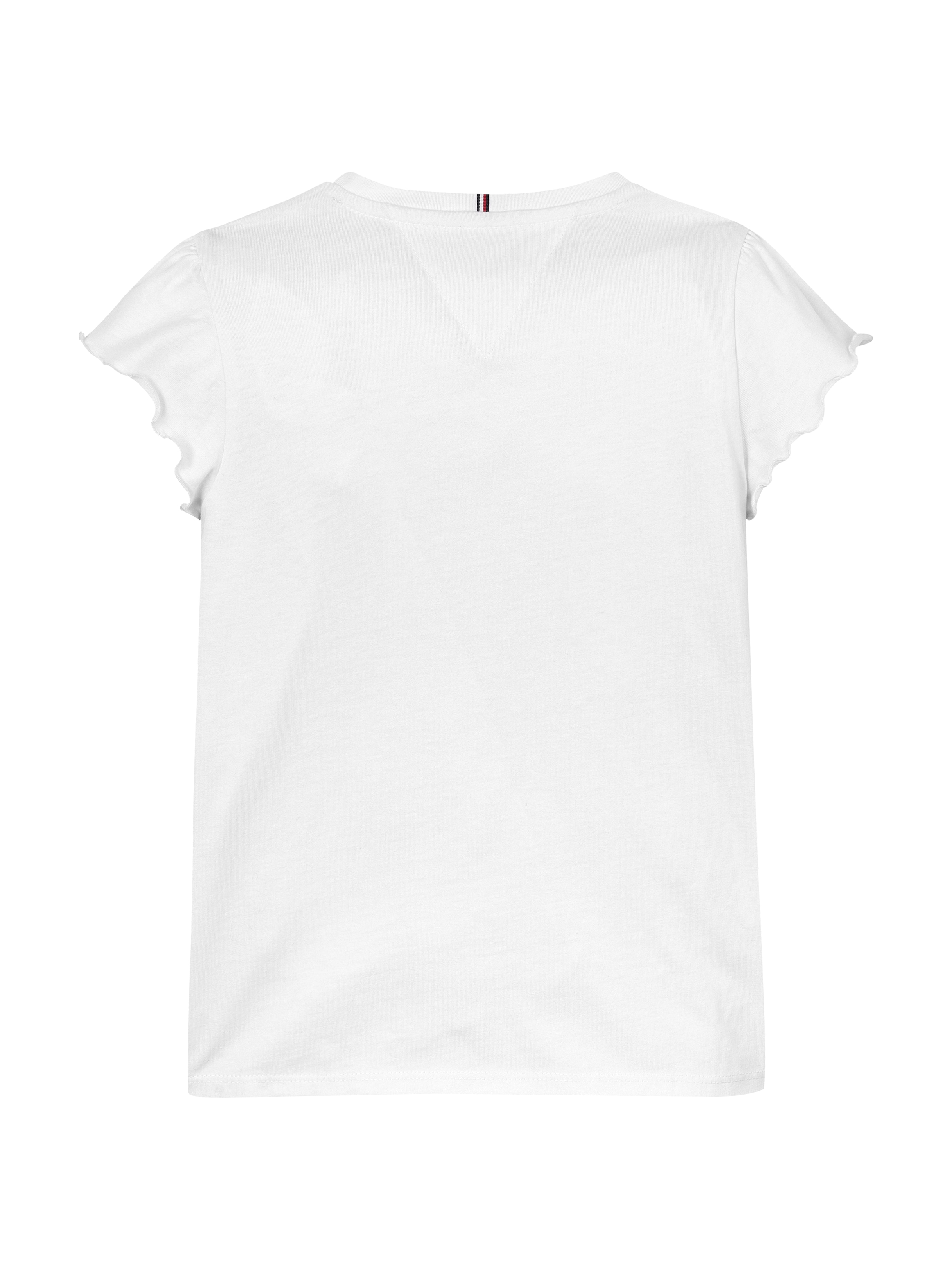 Tommy Hilfiger T-Shirt »ESSENTIAL RUFFLE SLEEVE TOP« mit gewelltem Ärmelabschluss