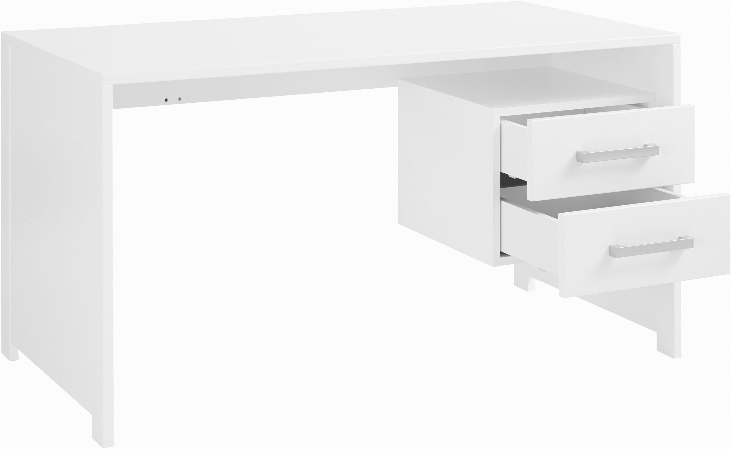 Image of INOSIGN Schreibtisch »Style«, aus schönem weiss/lackiertem Holz, mit viel Stauraum, Breite 137 cm bei Ackermann Versand Schweiz