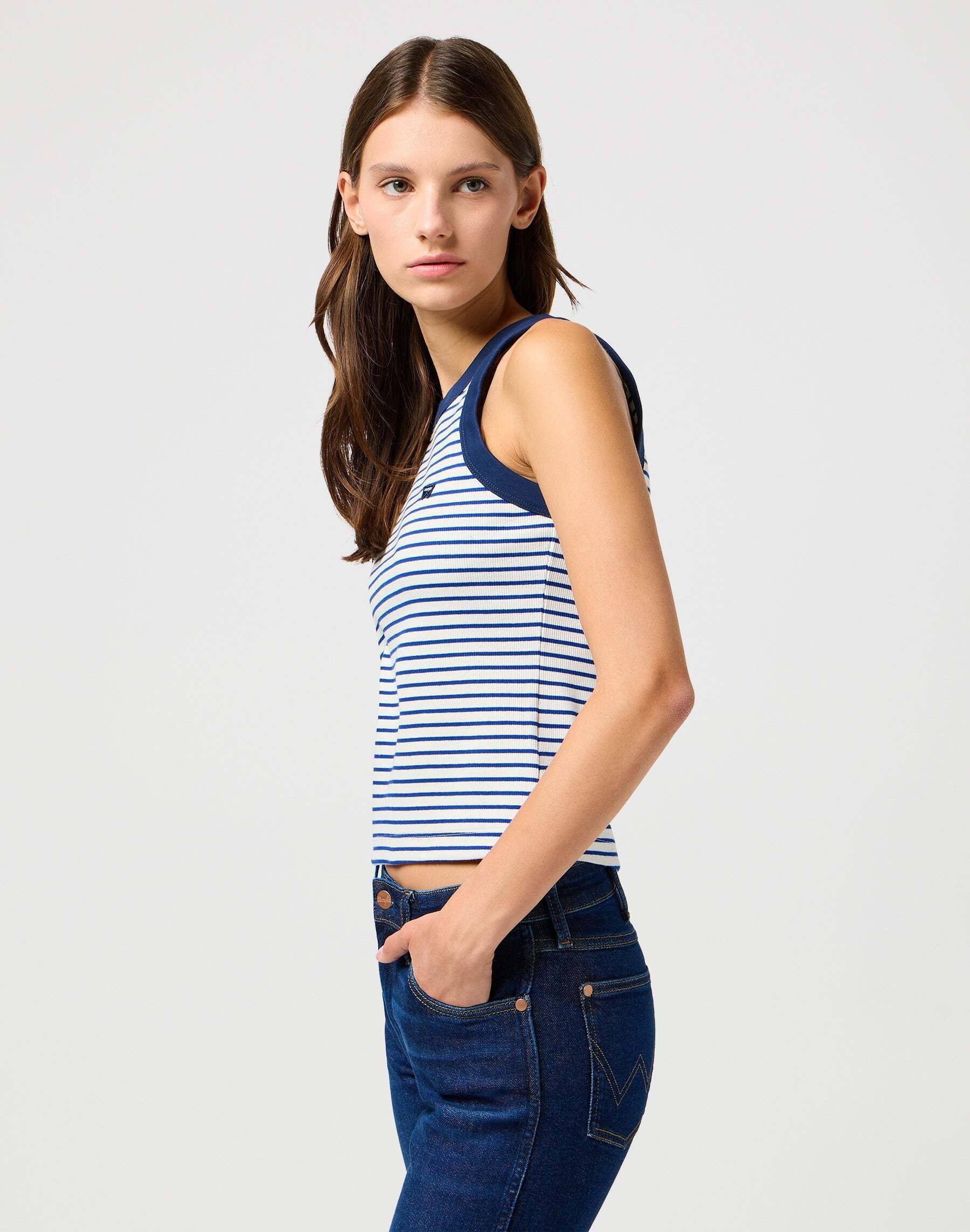Wrangler Kurzarmshirt »WRANGLER Top Ringer Tank«