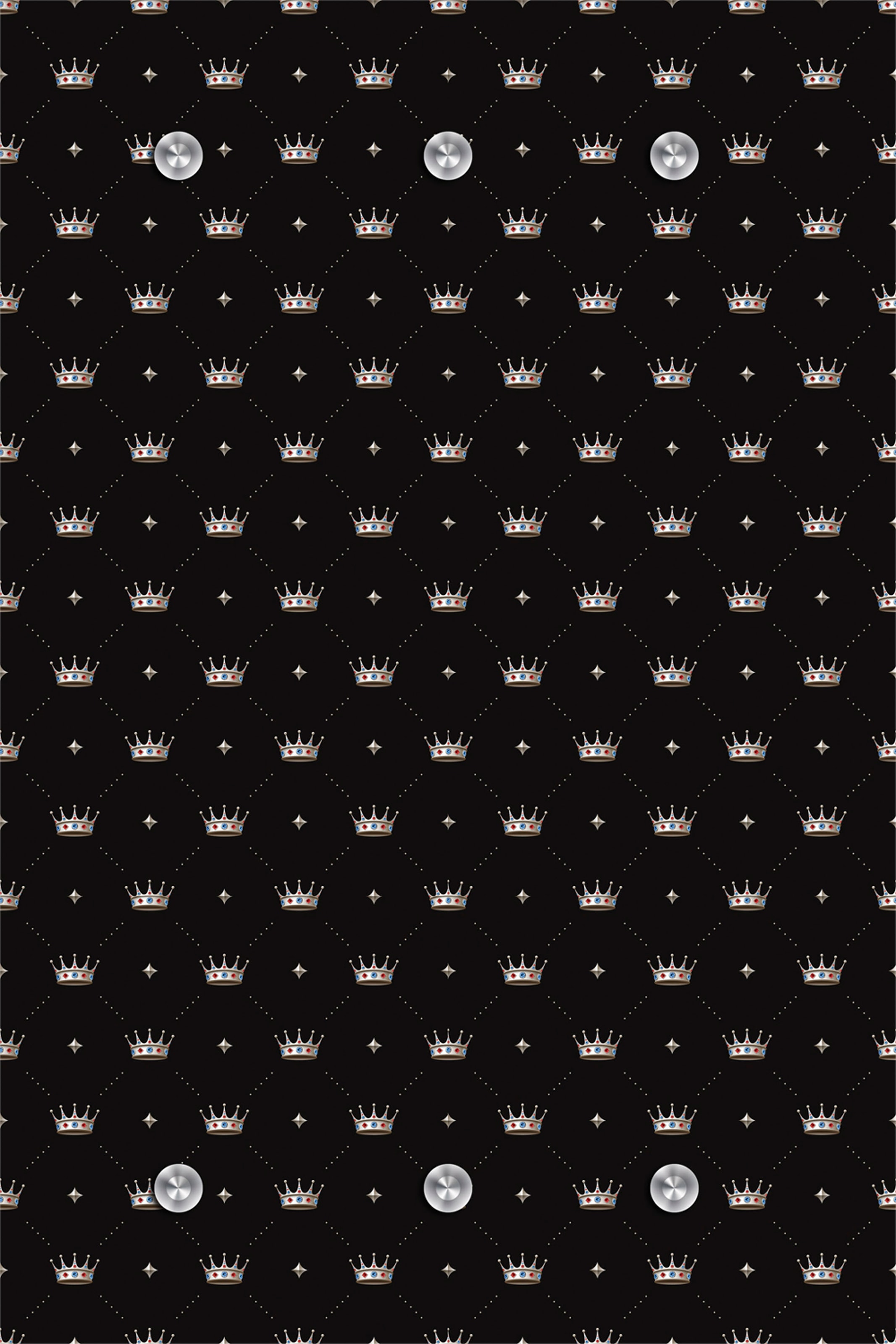 Image of queence Garderobenleiste "Kronen" mit 6 Haken, 80 x 120 cm