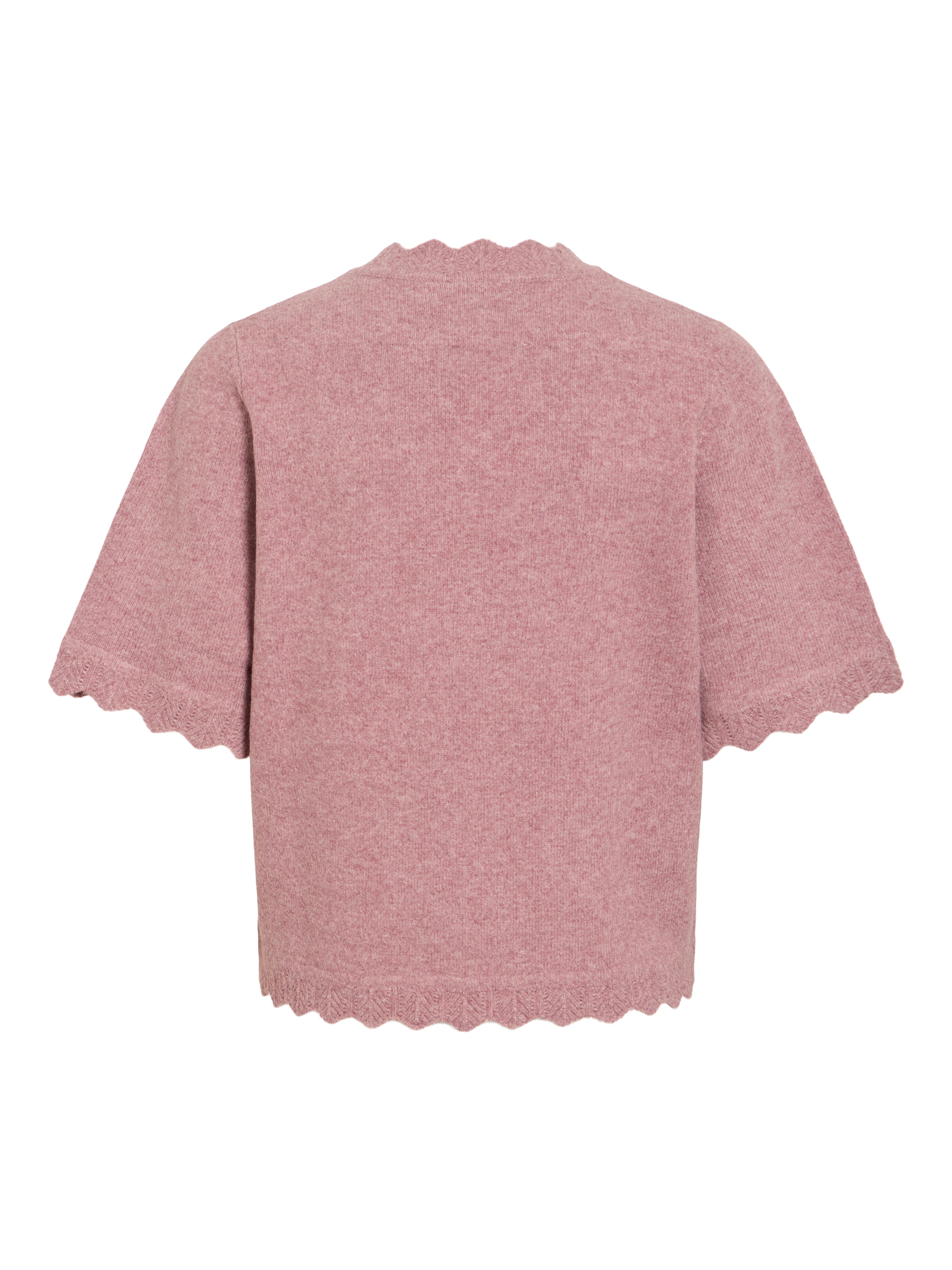 Vila Pull à manches courtes »VINIKOLINA O-NECK 2/4 KNIT TOP - NOOS« mélange de matériaux, coupe normale