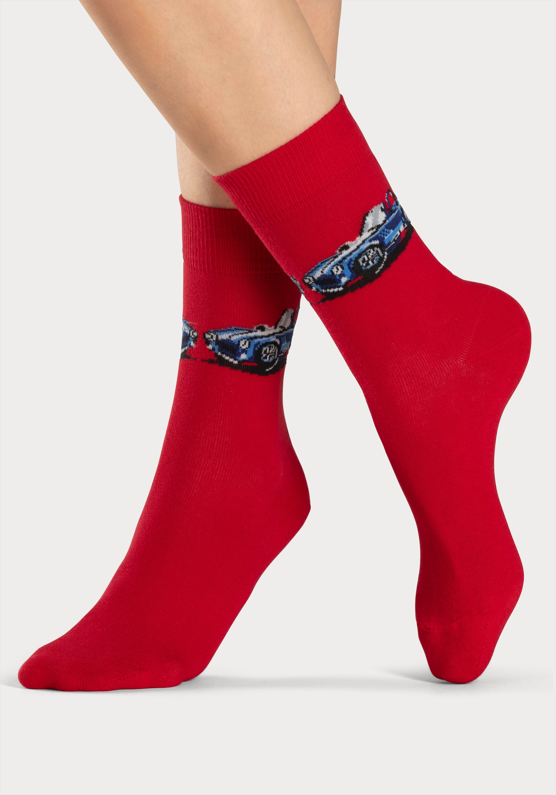 H.I.S Freizeitsocken, (Packung, 5 Paar), mit eingestrickten Motiven