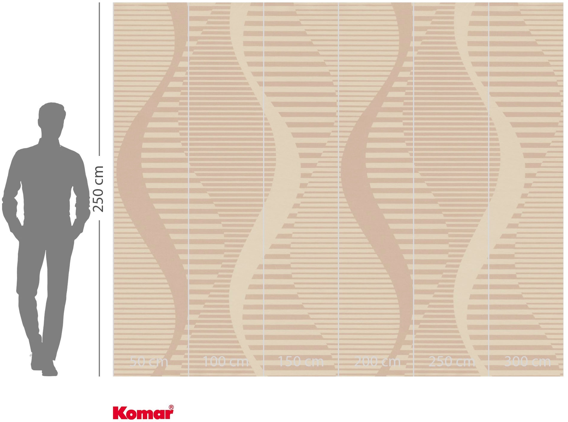 Komar Fototapete »Vlies Fototapete - Pulse Pattern - Grösse 300 x 250 cm« Motiv | bedruckt glatt