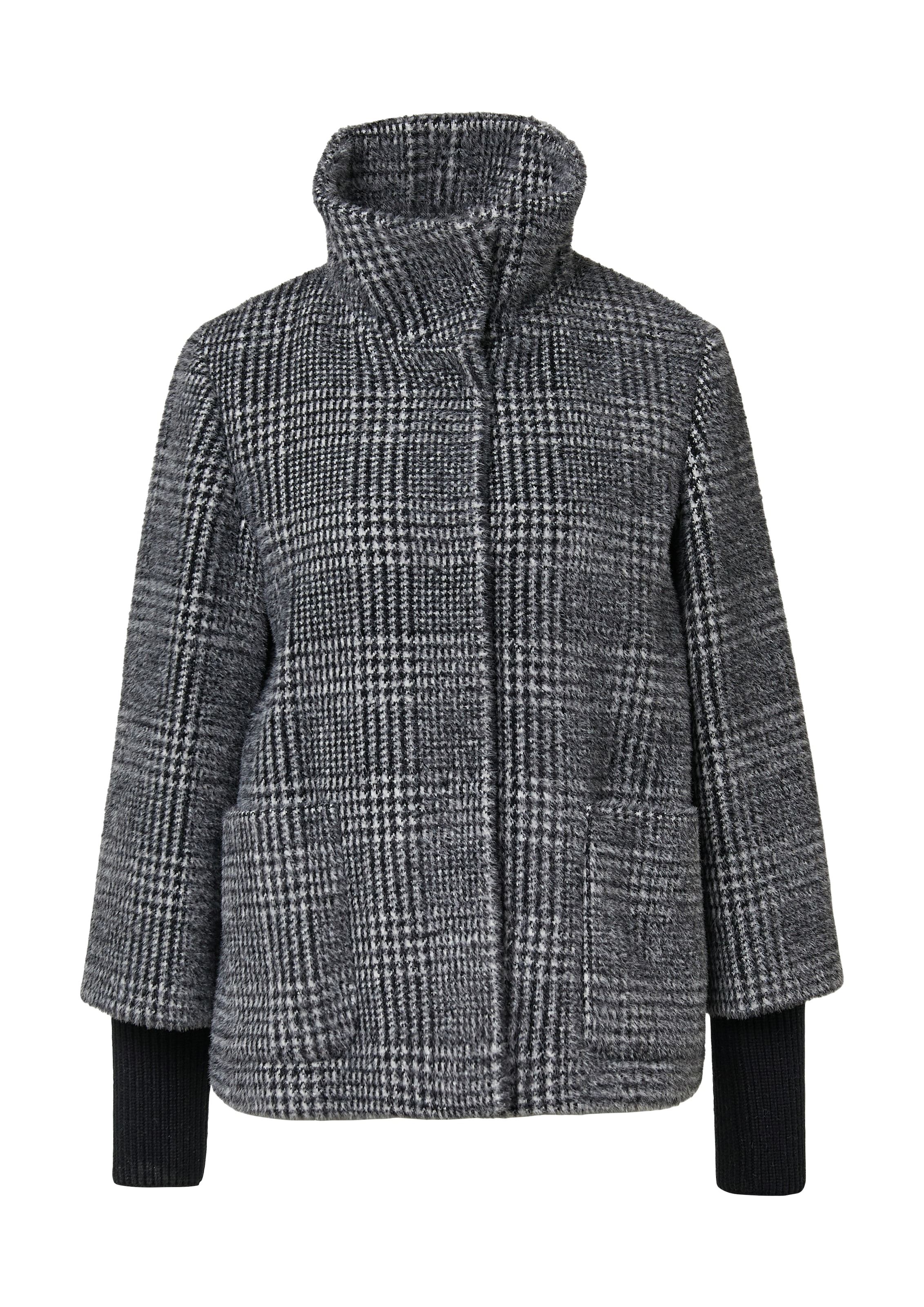 s.Oliver BLACK LABEL Outdoorjacke, ohne Kapuze, mit hochschliessendem Kragen