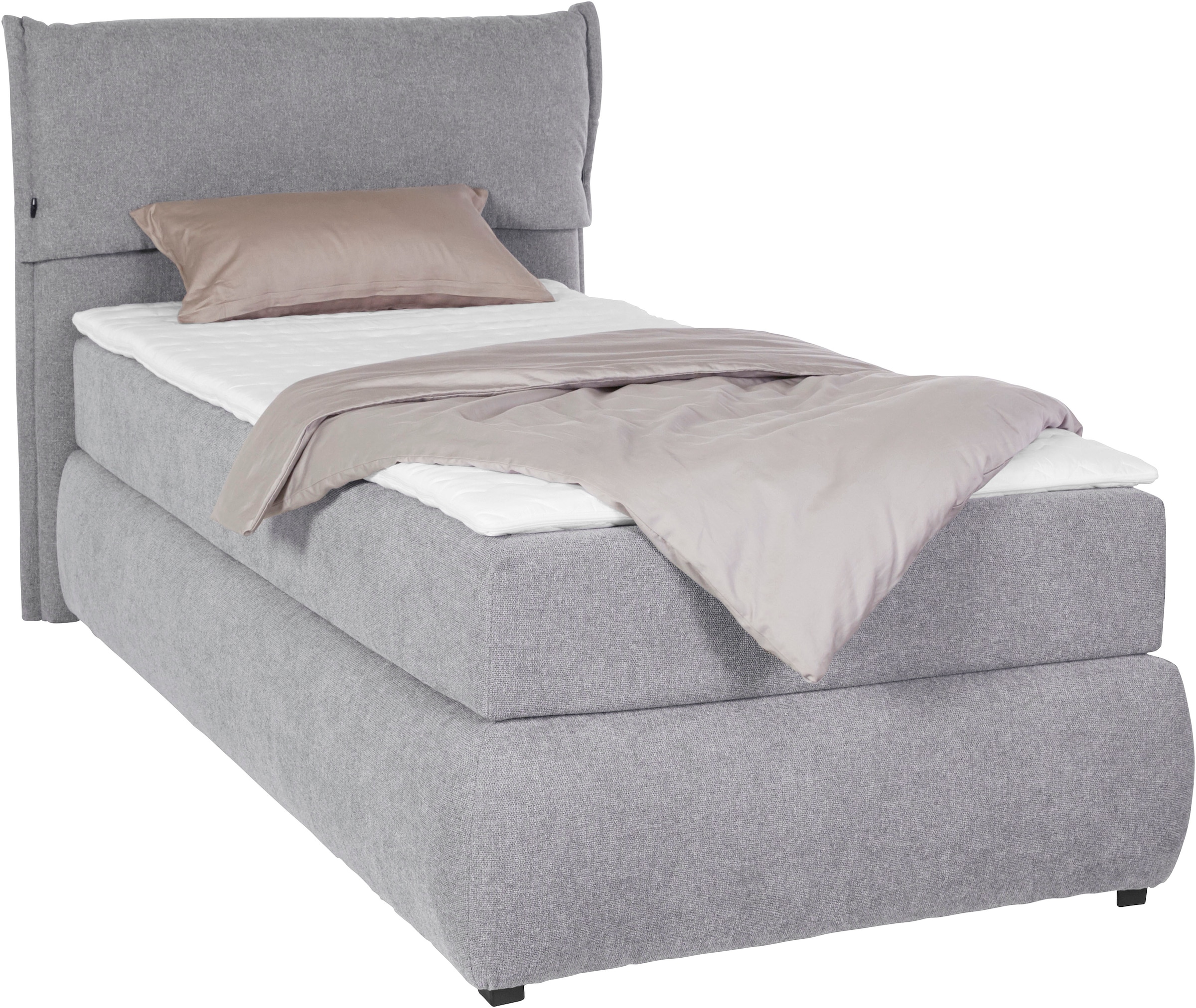 andas Boxspringbett »Jenson« in 4 Farben, 4 Breiten, 3 Matratzenarten in 2 Härtegraden, Topper