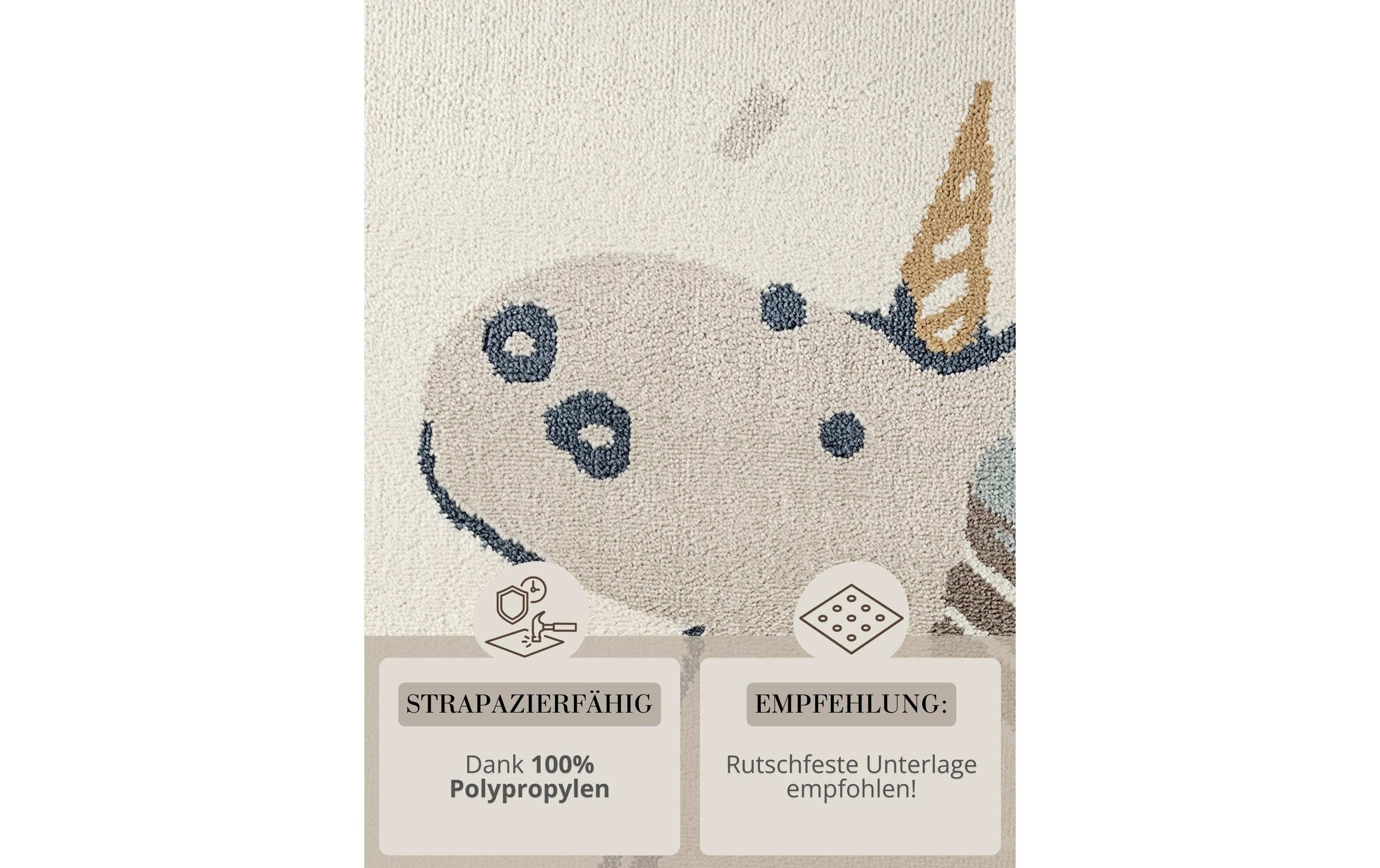 HANSE Home Kinderteppich »Einhorn« rechteckig 10 mm Höhe Pflegeleicht, Weich, Kinderzimmer, Spielteppich, Spielunterlage