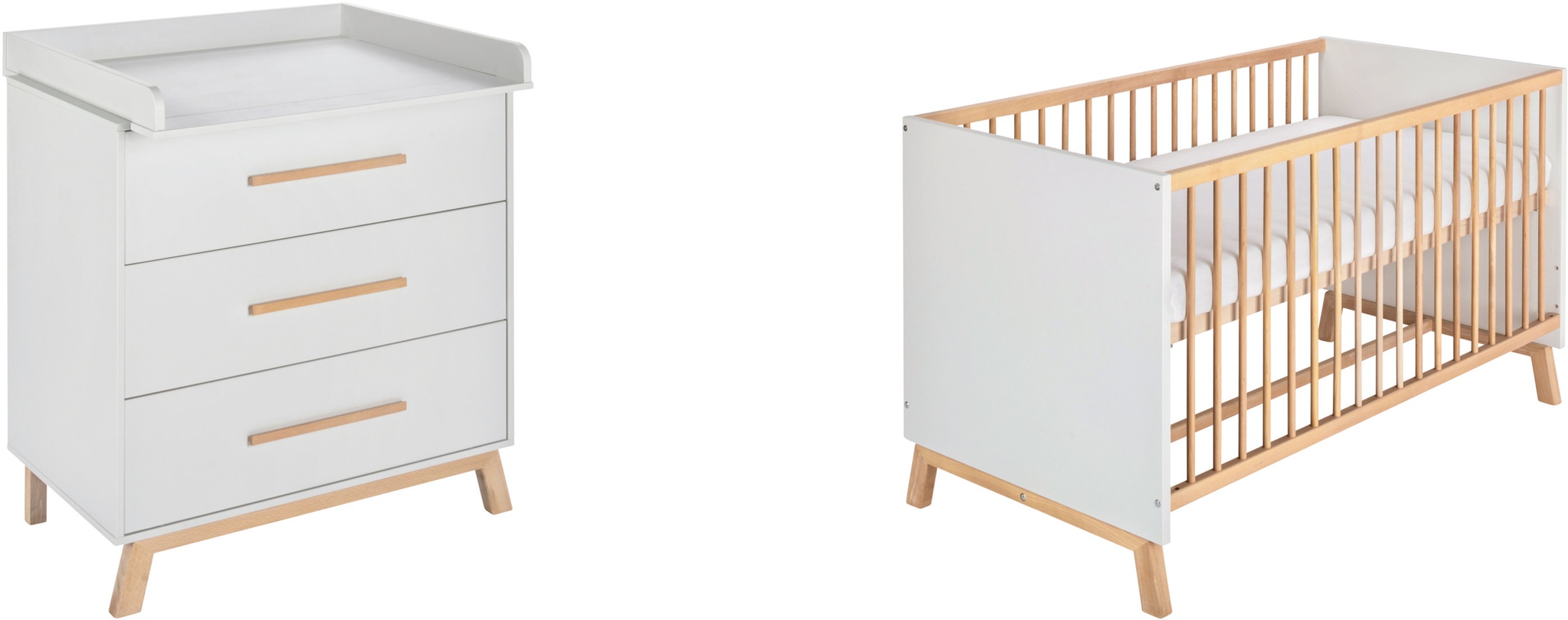 Image of Schardt Babymöbel-Set »Sienna Grey«, (Spar-Set, 2 St., Kinderbett, Wickelkommode), mit Kinderbett und Wickelkommode; Made in Germany bei Ackermann Versand Schweiz