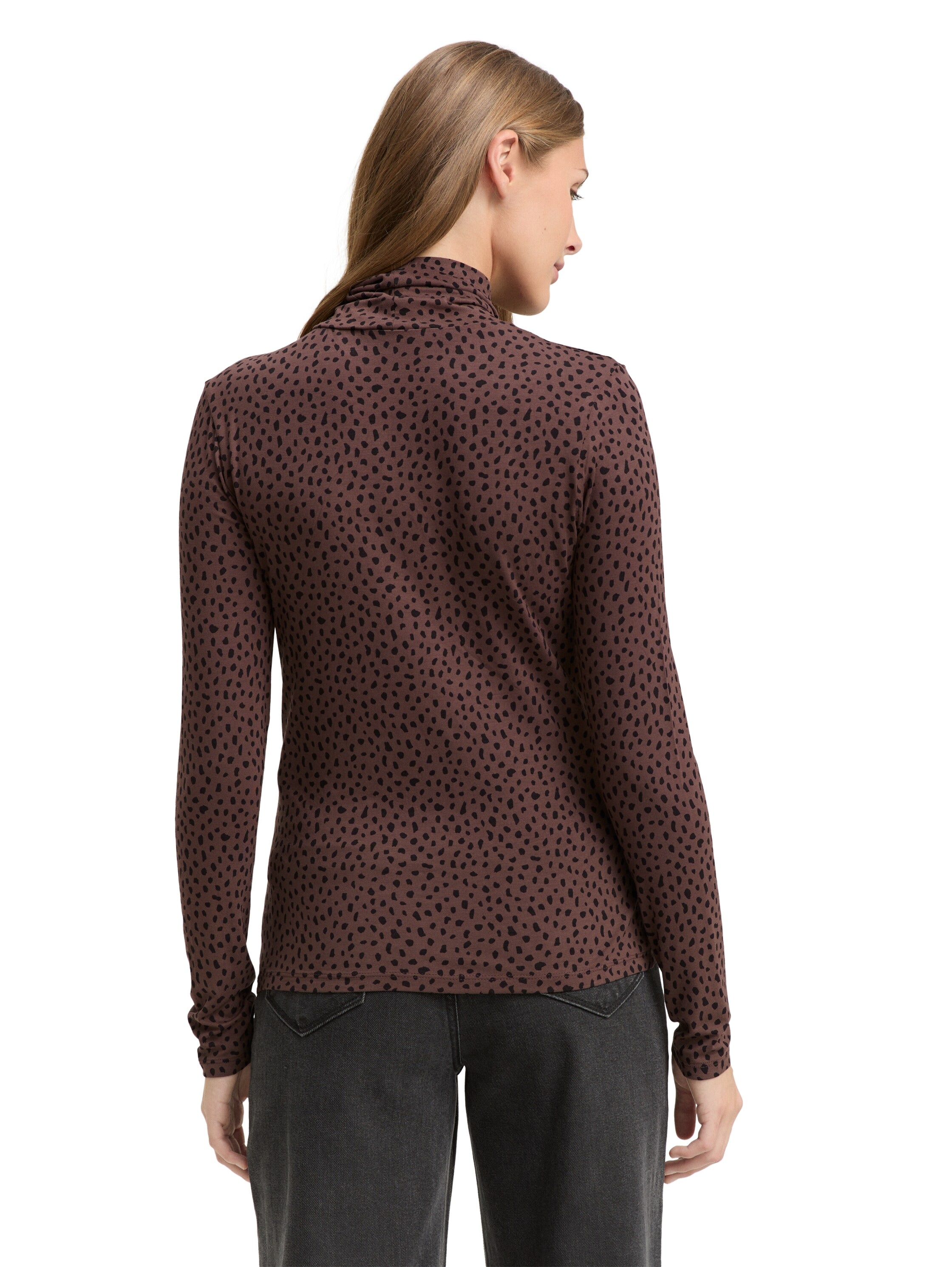 TOM TAILOR Denim Rollkragenshirt, mit All-Over Print