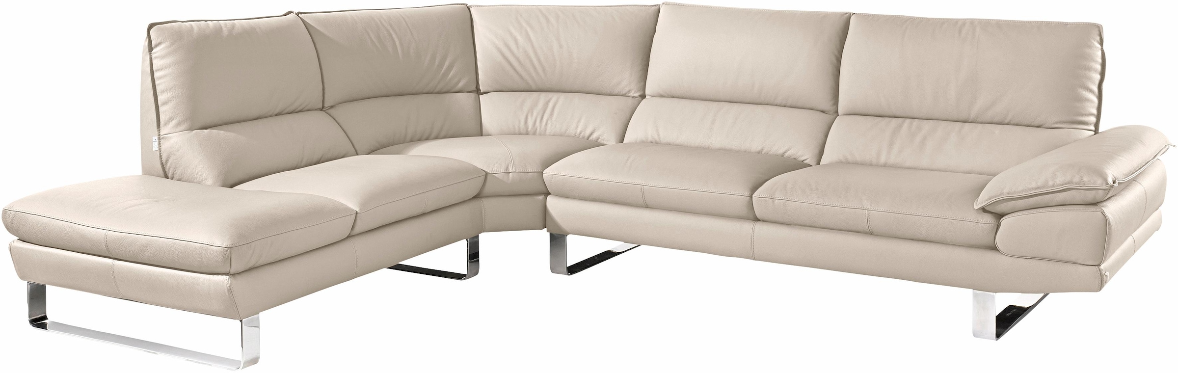 CALIA ITALIA Ecksofa »Dave, italienisches Designsofa mit erstklassigem Sitzkomfort, L-Form«, mit tollen Lederbezügen