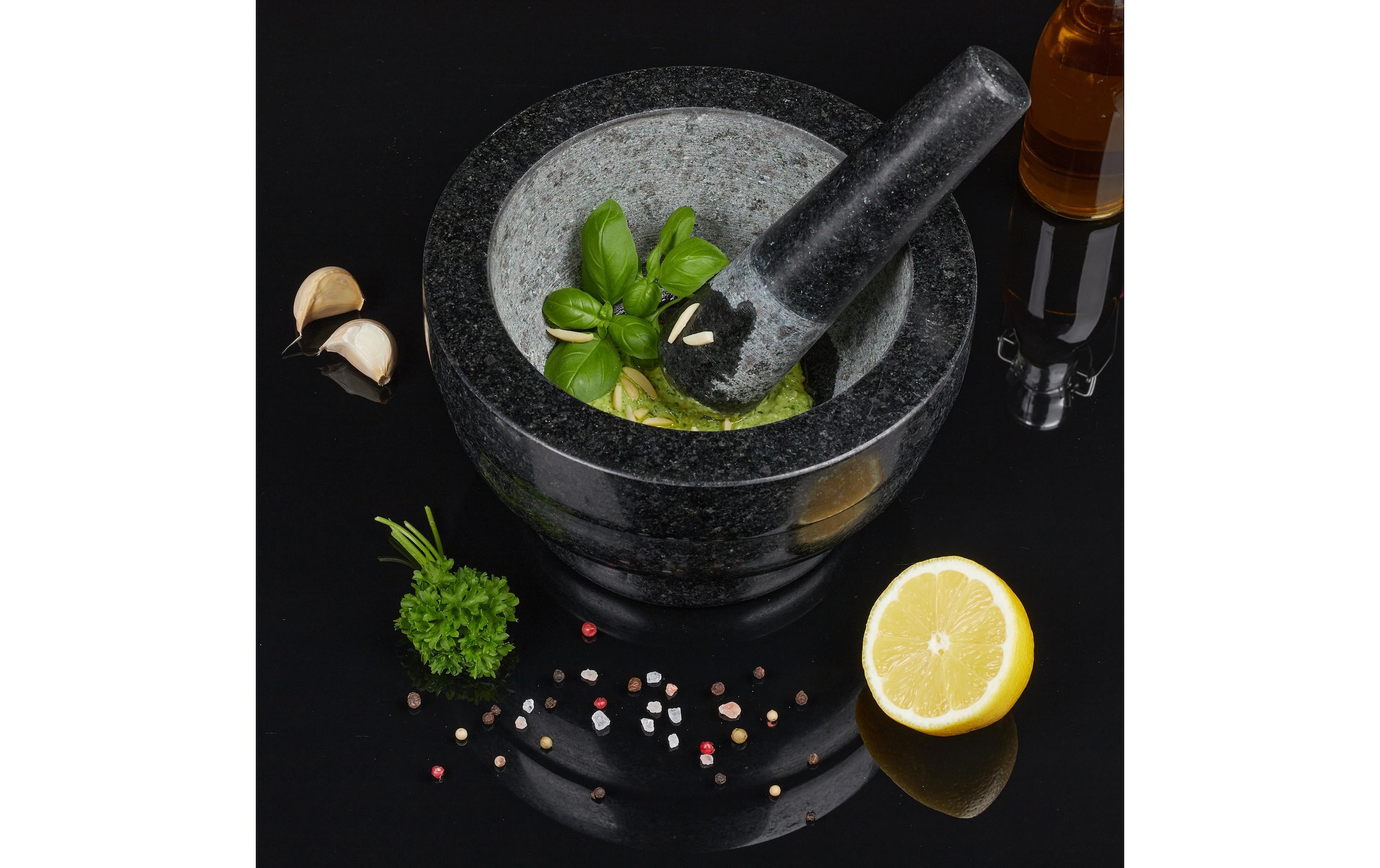 relaxdays Mortier »und Stossel Set 20 cm«