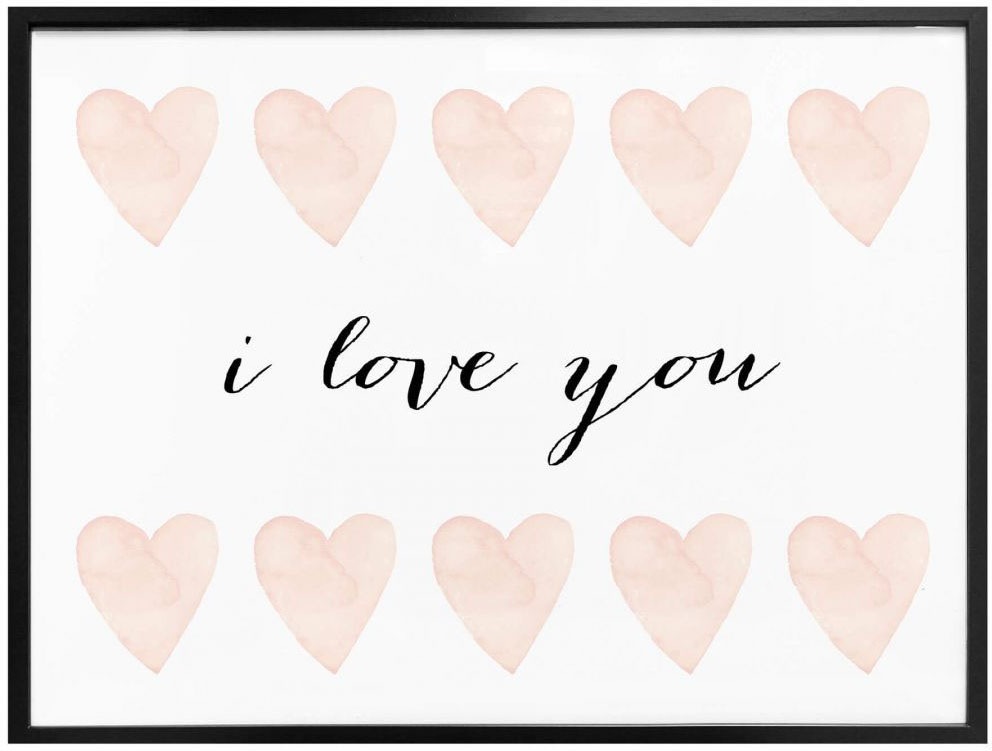 Image of Wall-Art Poster »I love you«, Schriftzug, (1 St.), Poster, Wandbild, Bild, Wandposter bei Ackermann Versand Schweiz