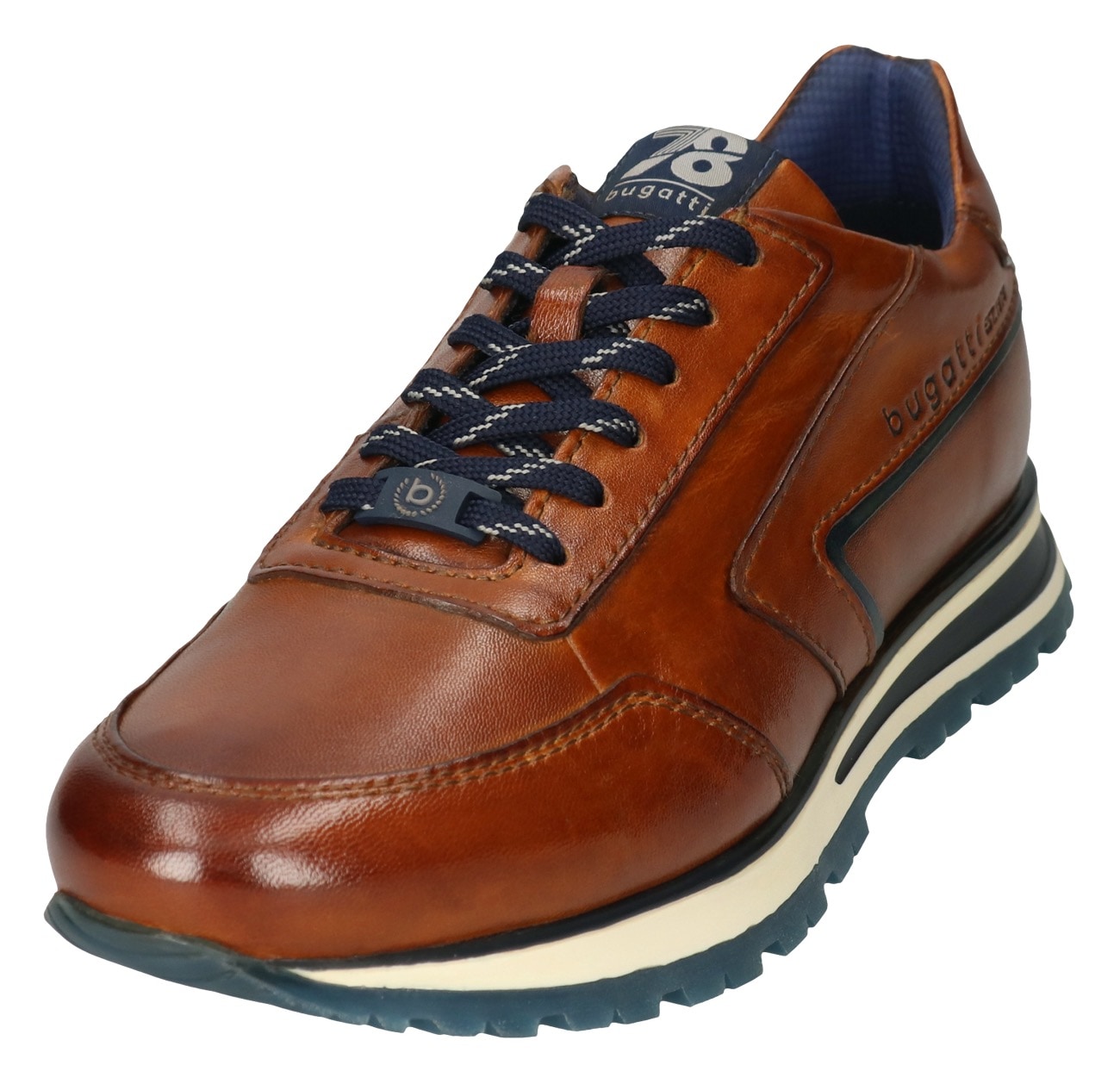Image of bugatti Sneaker mit seitlichem Logoprägung, Freizeitschuh, Halbschuh, Schnürschuh