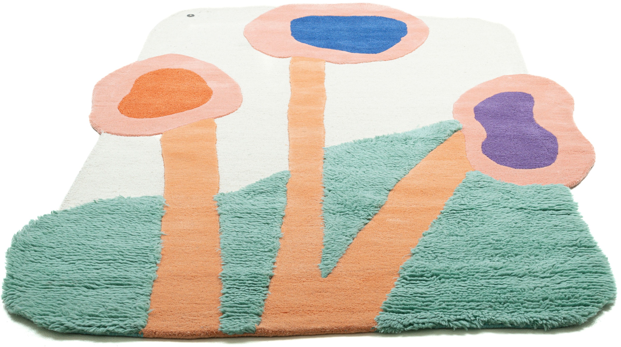 Image of TOM TAILOR Designteppich »Bings Colorful Poppy«, rechteckig, 10 mm Höhe, Kurzflor, reine Wolle, modernes Design, abstrakte Blumen, ideal im Wohnzimmer & Schlafzimmer bei Ackermann Versand Schweiz