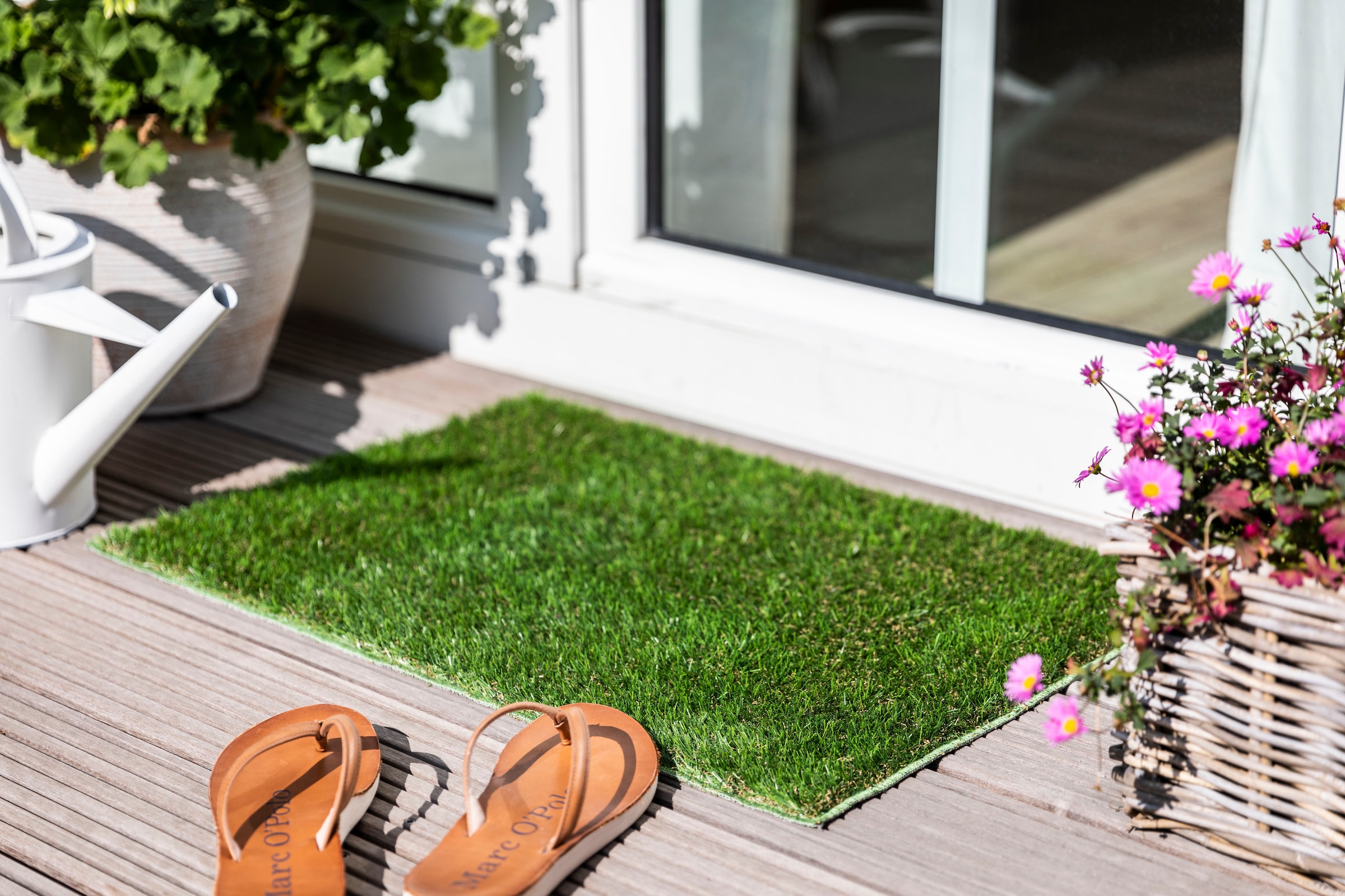 Andiamo Fussmatte »Kuba, 50/70 cm« rechteckig 23 mm Höhe Kunstrasen, grün, Schmutzfangmatte, In- und Outdoor geeignet