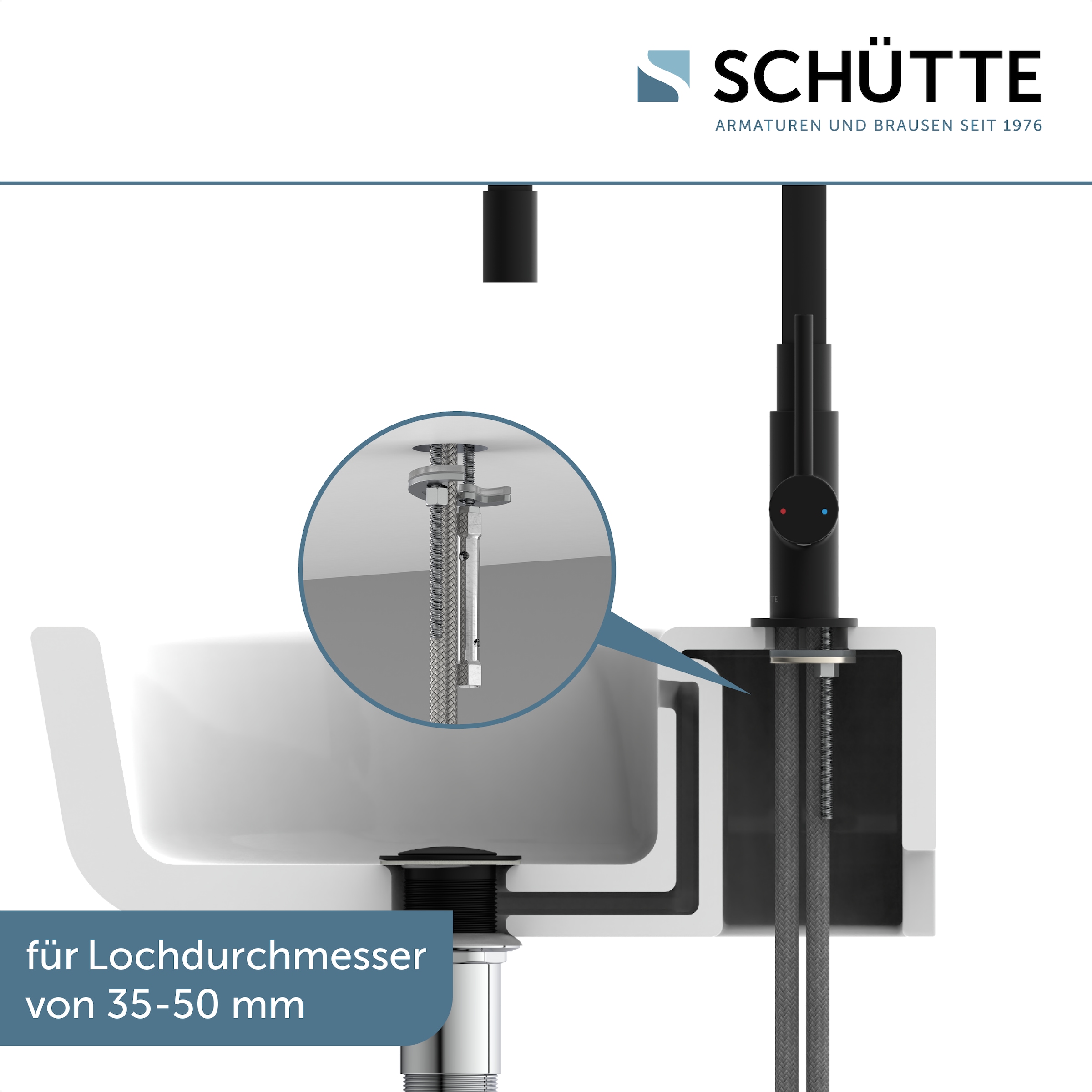 Schütte Robinet de lavabo »GLASGOW« robinetterie haute pression bain, robinet pivotant à 360°