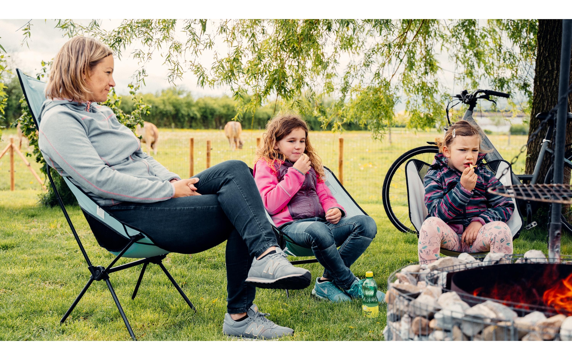 Campingstuhl »Trekony Hoch Hellblau«