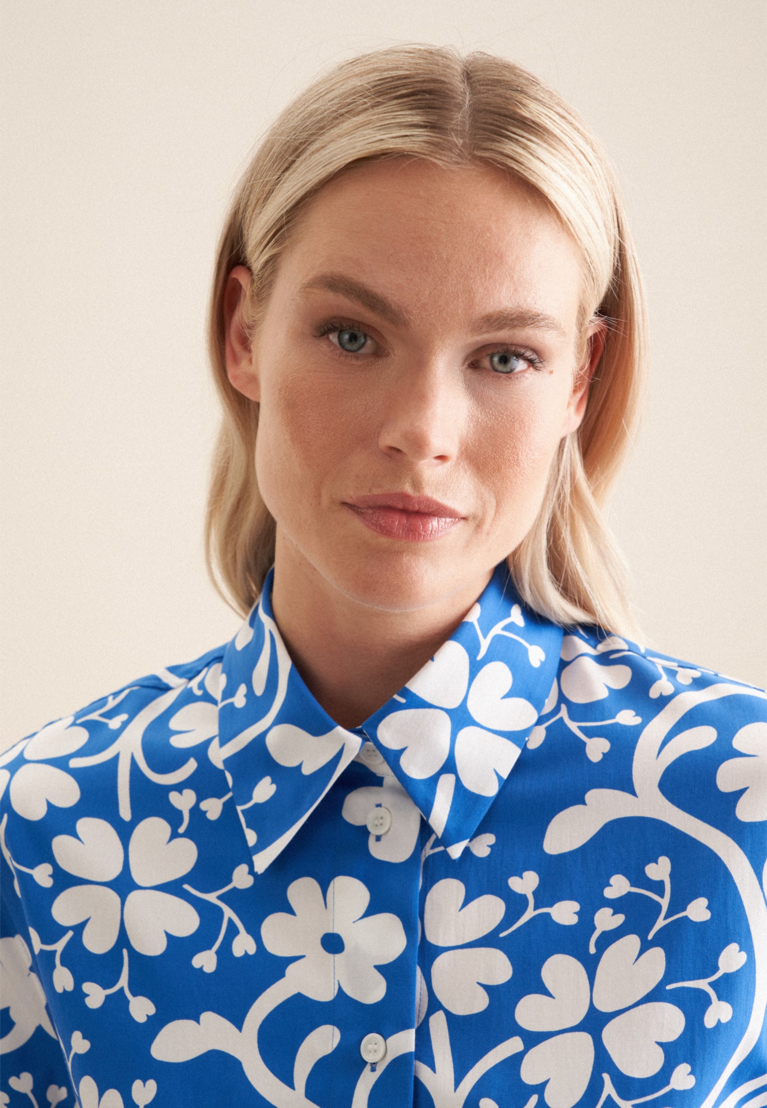 seidensticker Sommerkleid »Schwarze Rose« 1/2 Kragen Druck