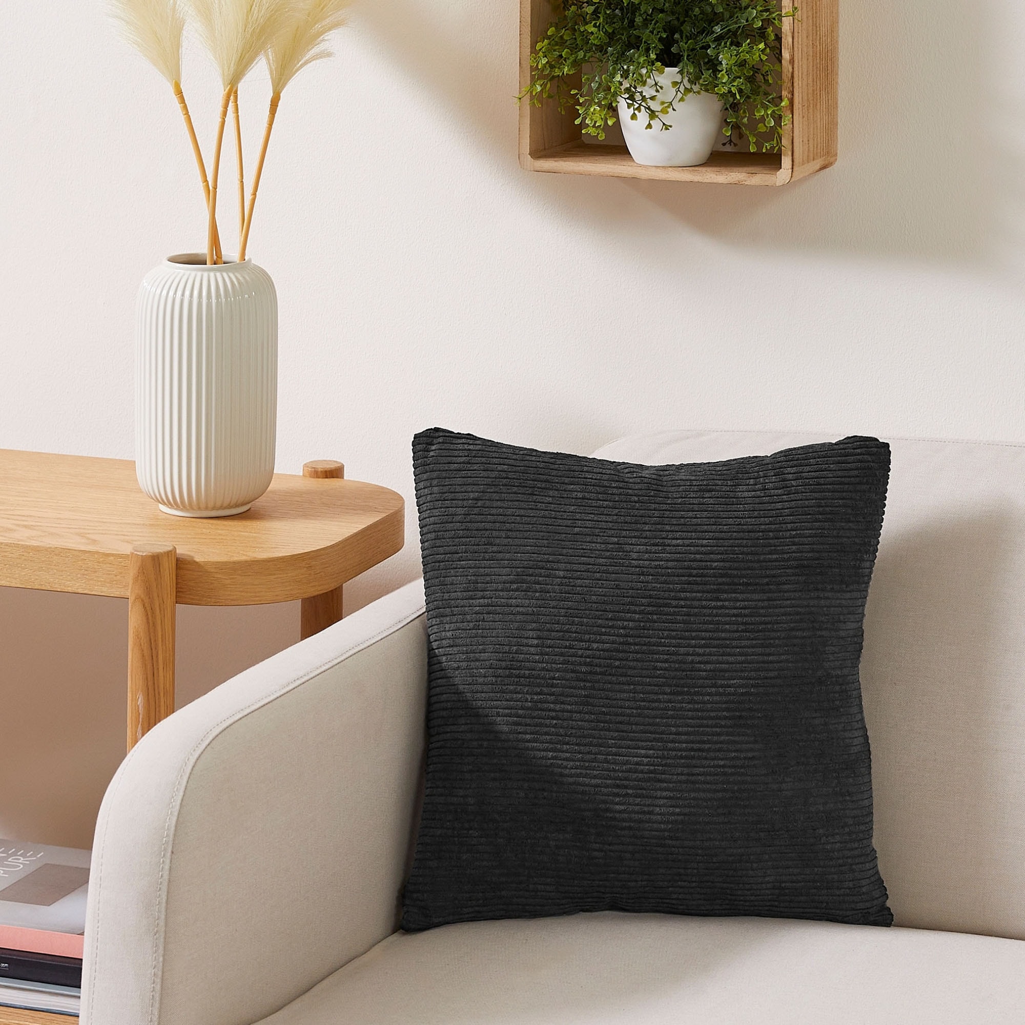 Andiamo Coussin décoratif »Cord Kissen Emy, Kissenhülle mit Füllung« coussin de canapé, carré, 40x40 ou 30x50 cm, également disponible en lot de 4