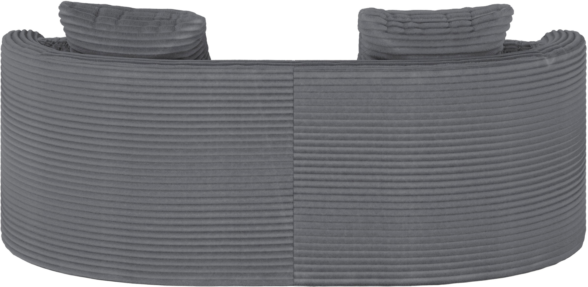 LeGer Home by Lena Gercke 2,5-Sitzer »ISALIE, rundes Loungesofa, mit Kissen, perfekt gepolstert«, moderne Stoffe, mit 4 Zierkissen, extra grosse Sitzfläche