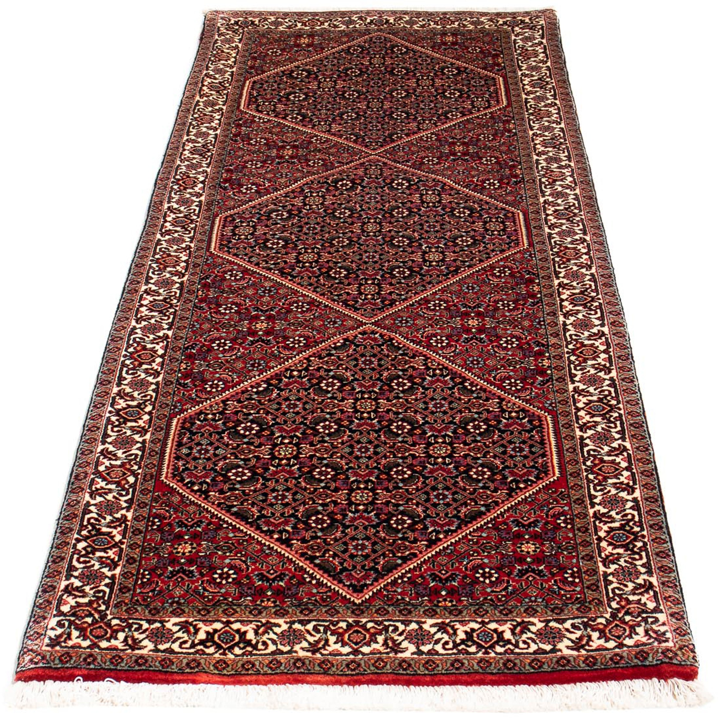 Image of morgenland Orientteppich »Perser - Bidjar - 198 x 74 cm - dunkelrot«, rechteckig, 15 mm Höhe, Wohnzimmer, Handgeknüpft, Einzelstück mit Zertifikat bei Ackermann Versand Schweiz