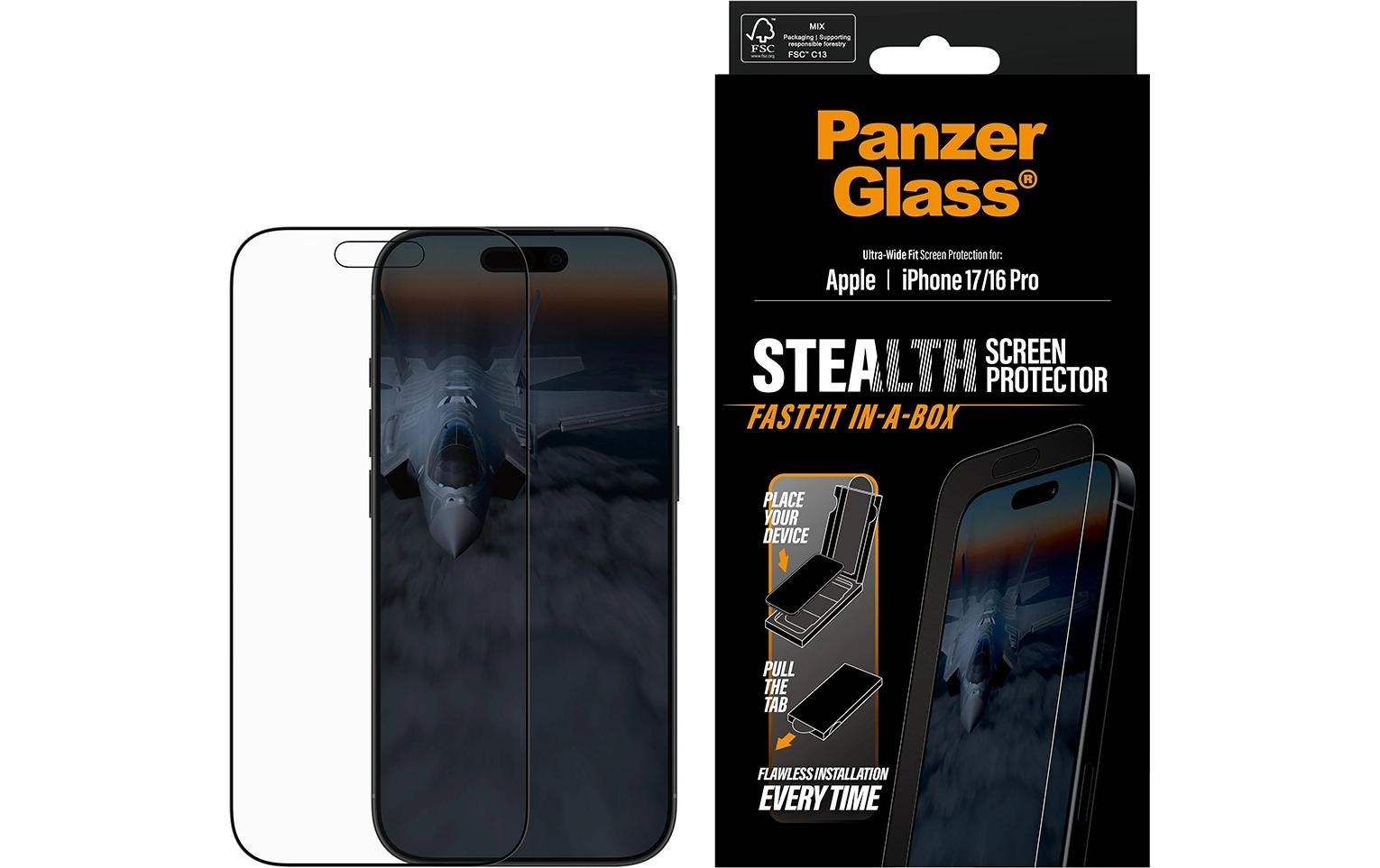 PanzerGlass Displayschutzfolie »Stealth Ultra Wide Fit iPhone 17« für iPhone 17