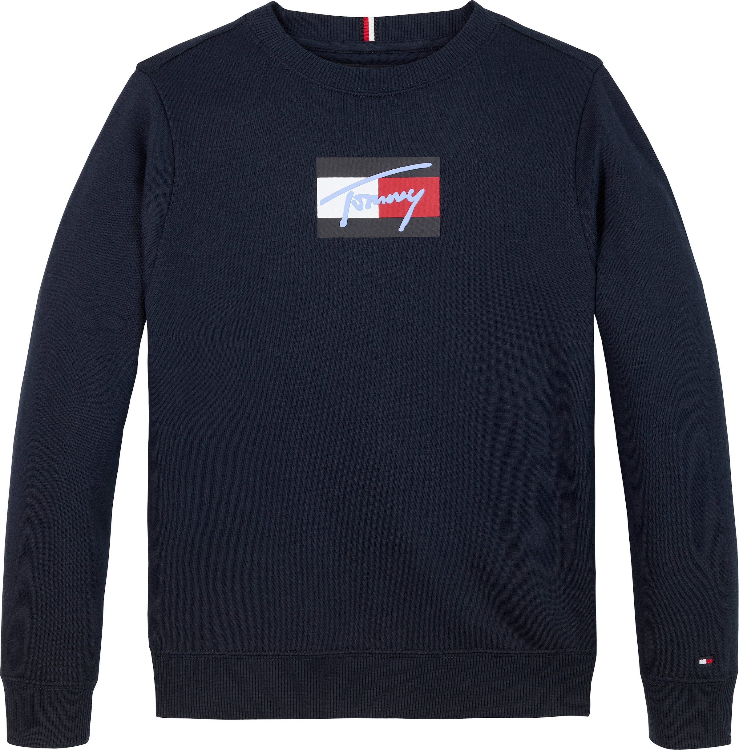 Tommy Hilfiger Sweatshirt »TOMMY SCRIPT FLAG SWEATSHIRT«, für Kinder bis 16 Jahre, Flag-Logo-Druck