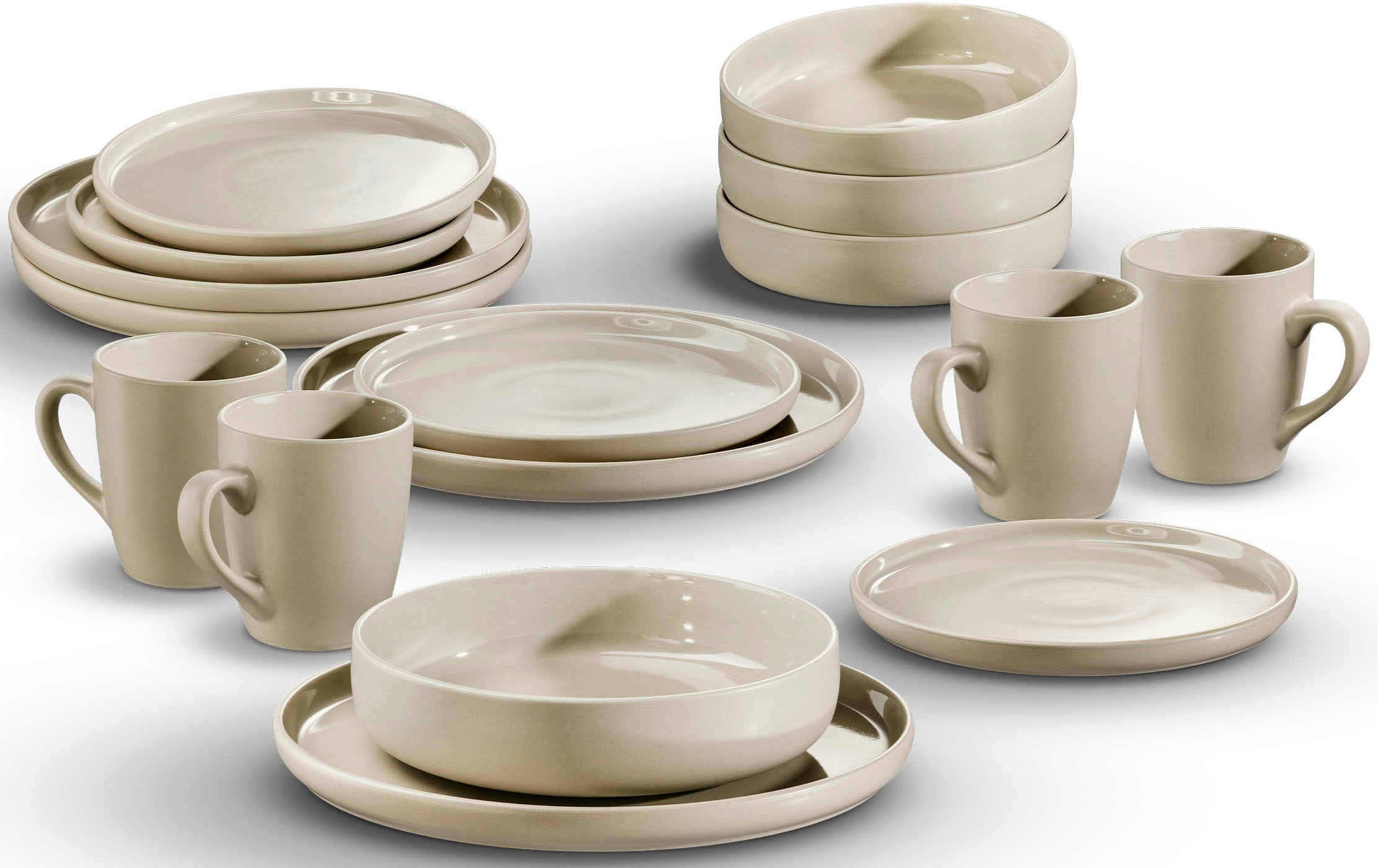 Image of LeGer Home by Lena Gercke Kombiservice "Geschirr-Set, Service Liliane" skandinavische, minimalistische Formensprache, 16 Teile