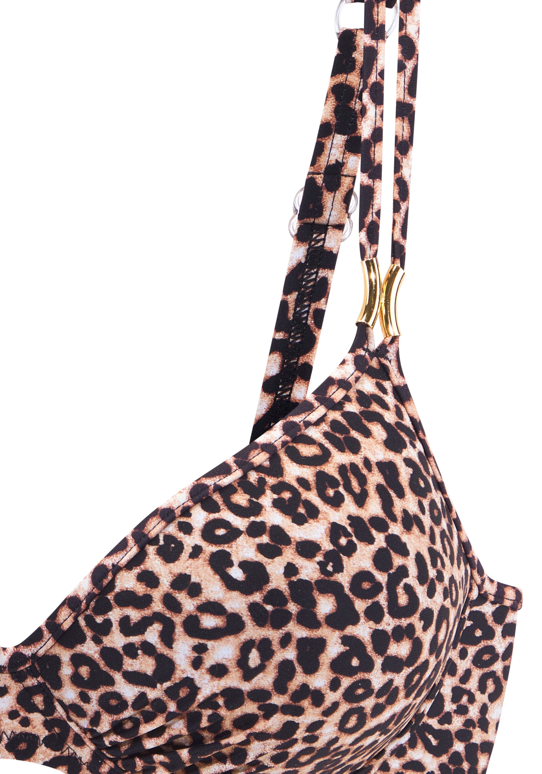 LASCANA Bikini à armatures mit wattierten Cups und goldfarbigen Details