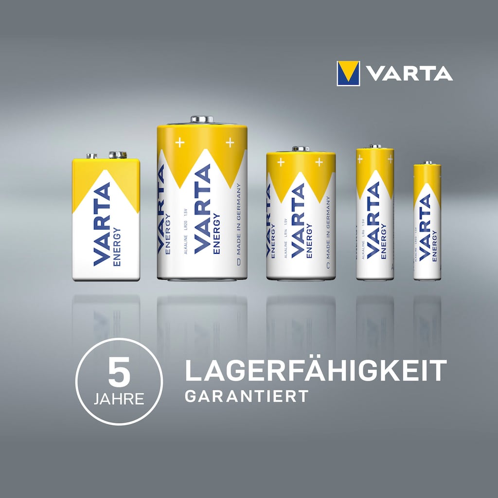 VARTA Batterie »Energy AA Mignon LR6 30er Pack Alkaline«, LR06, 1,5 V, (Packung, 30 St., ValuePack)