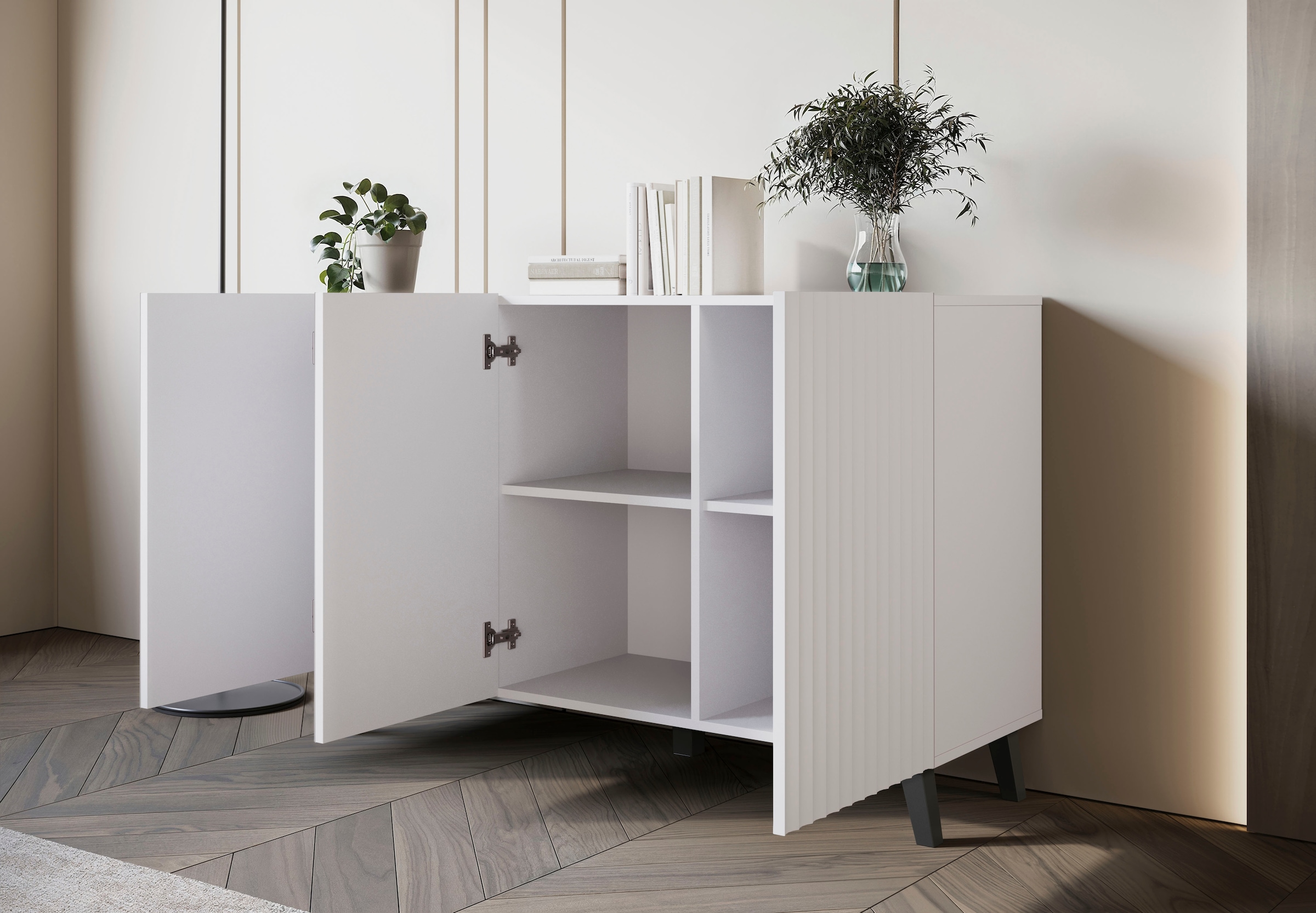 Home affaire Buffet »Phuket, Front MDF« Buffet moderne avec 6 compartiments, largeur 120 cm