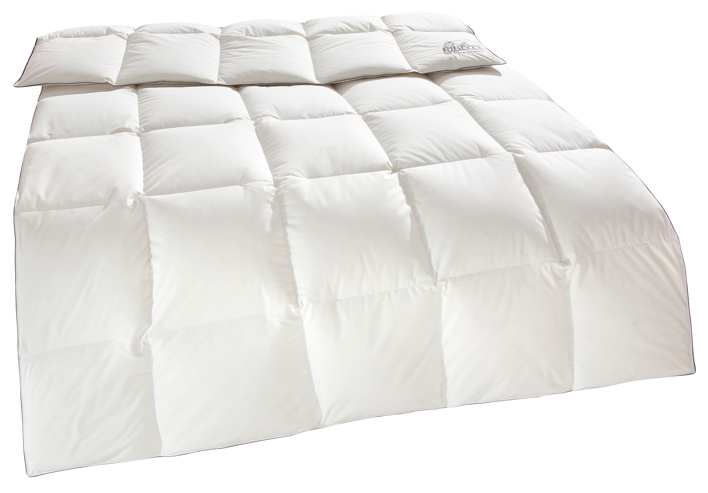 Image of RIBECO Daunenbettdecke "Eve Bettdecke in 135x200 und 155x220cm und weiteren Grössen" normal Füllung 90Daunen10Federn 1 Stk. tlg. Topseller, Daunen und Federn, Daunendecke, Federdecke, Made in Germany