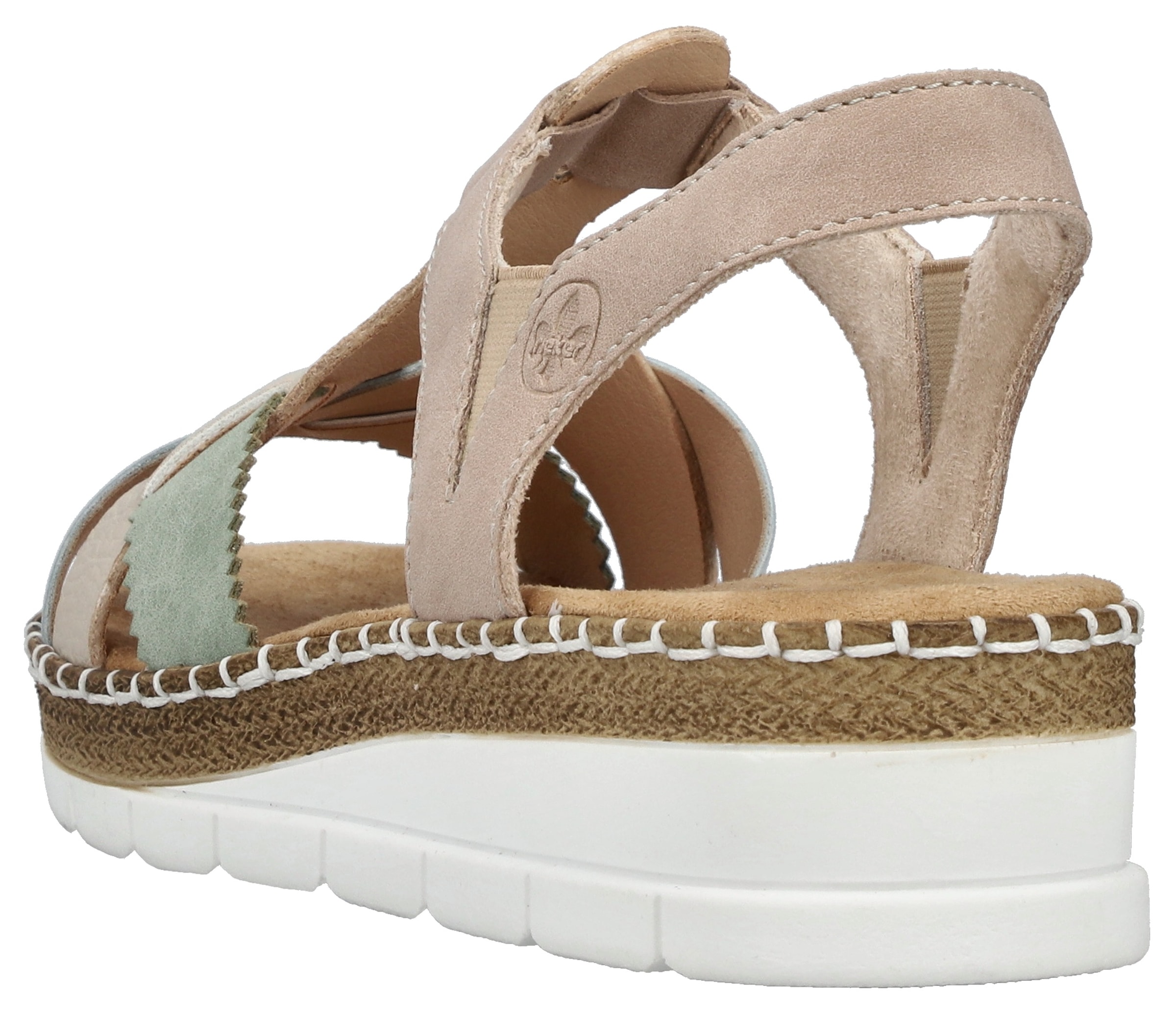 Rieker Sandale  chaussure d'été, sandale compensée, chaussure à enfiler avec élastique
