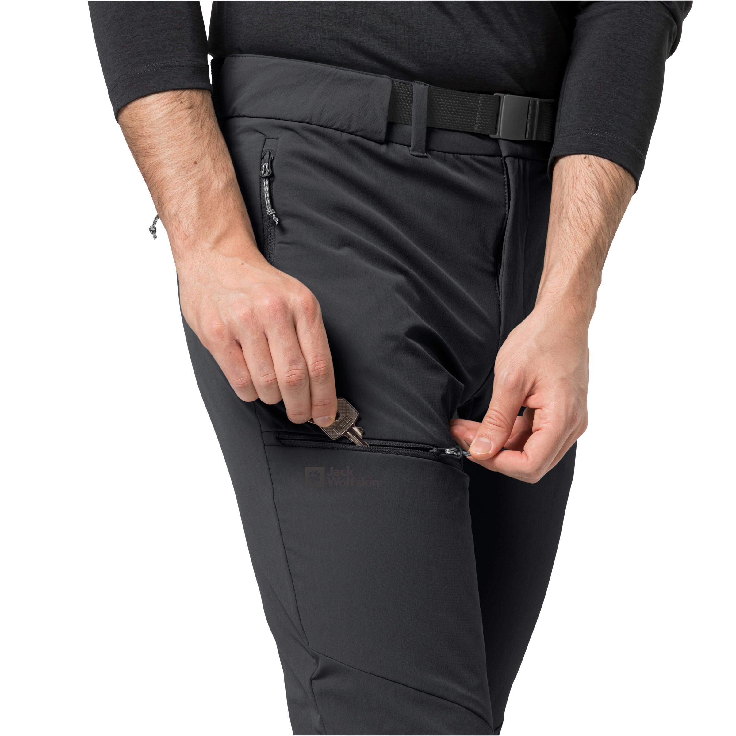 Jack Wolfskin Outdoorhose »HOLDSTEIG PANTS M«, hoch atmungsaktive, robuste und elastische Softshellhose