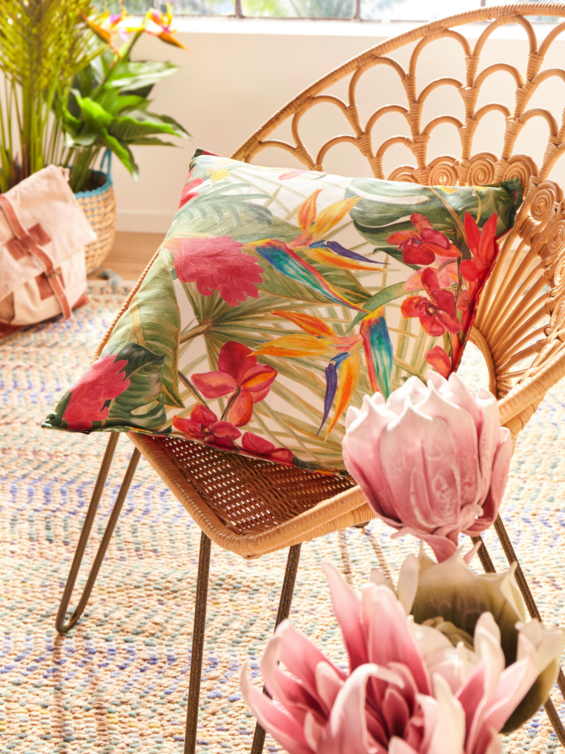 H.O.C.K. Dekokissen »Beach Life« im floralen Muster
